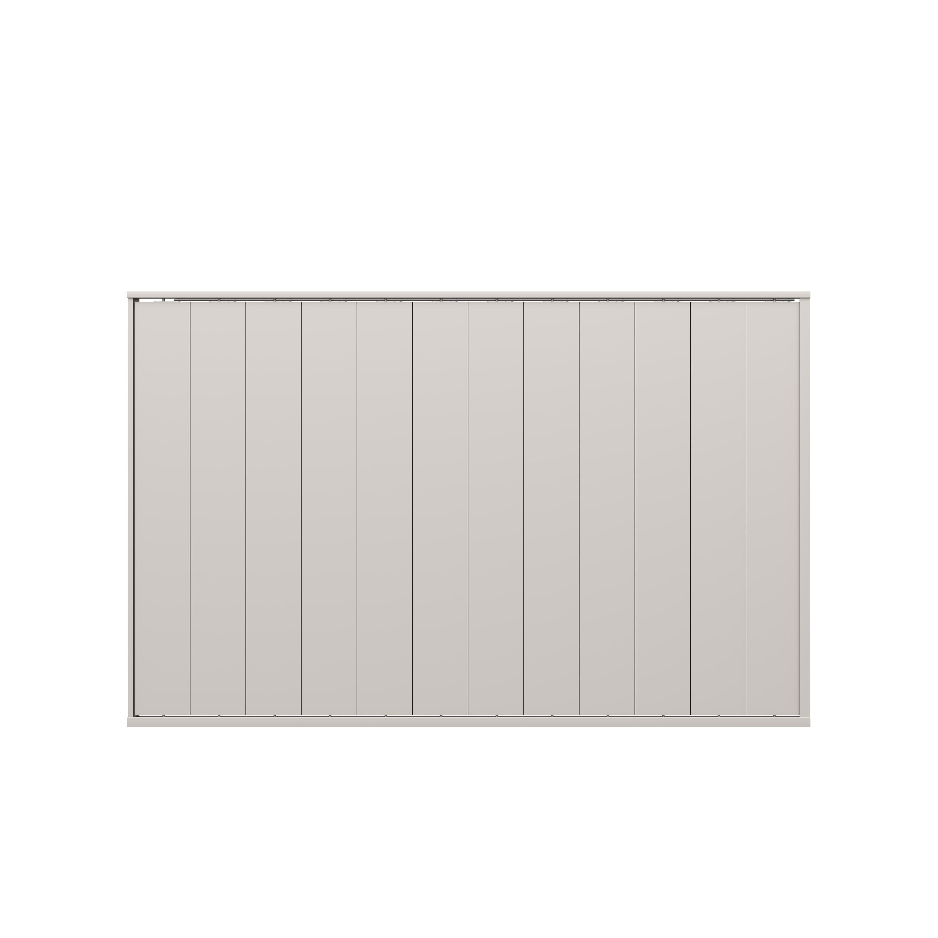 Orion shutterwand - Kantelbaar - Verticaal - Voor 4 meter zijkant - Kiezelgrijs