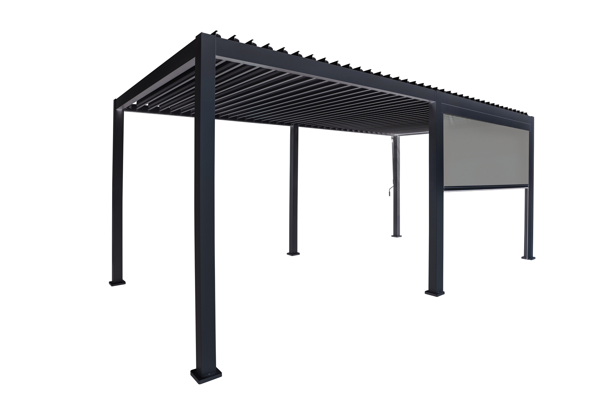 Novum Mirador Louvre Shutter Paneel (voor 3M kant) - 93 x 238,25 cm - Antraciet - 1 stuk