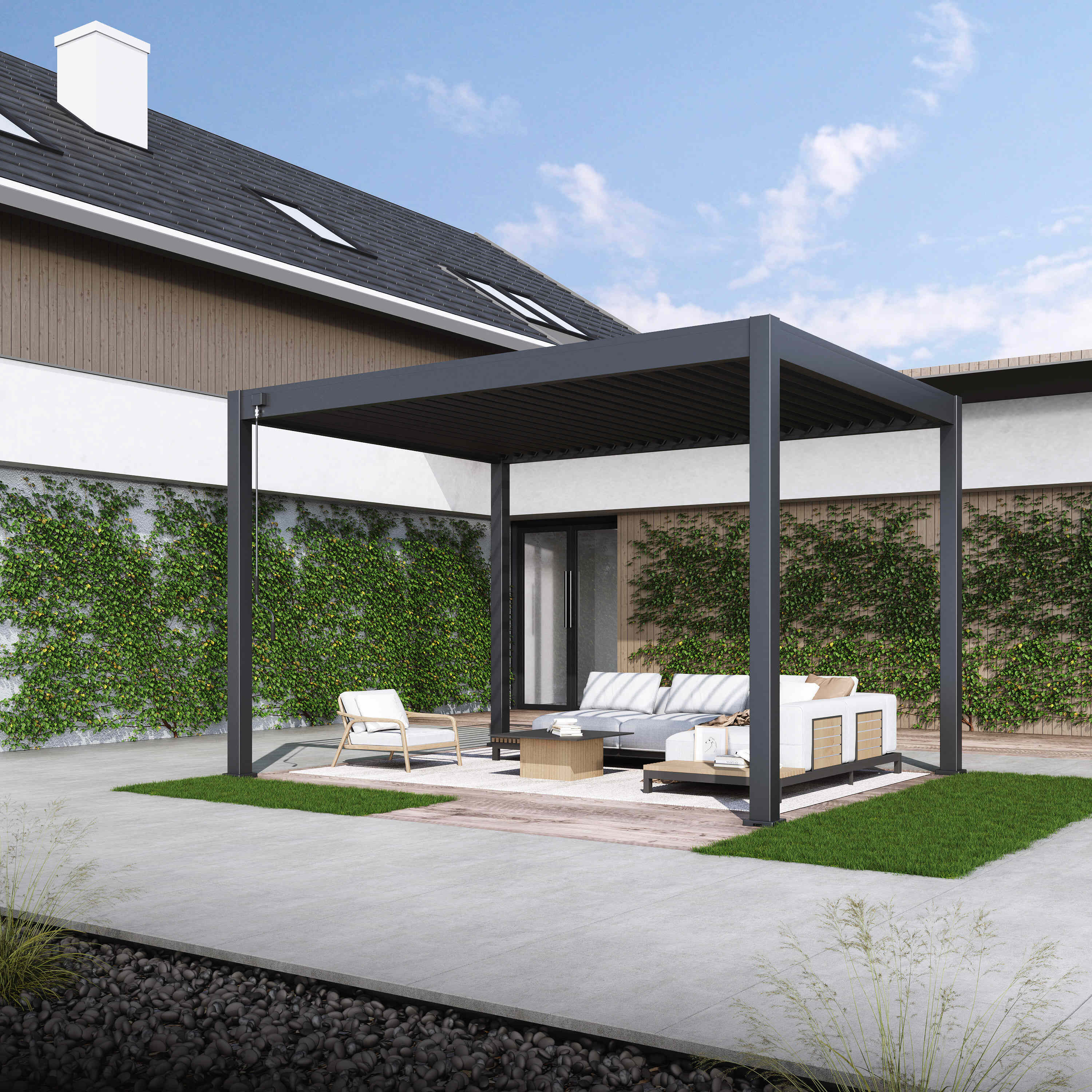 Orion Comfort overkapping - 300x400 cm  - Antraciet