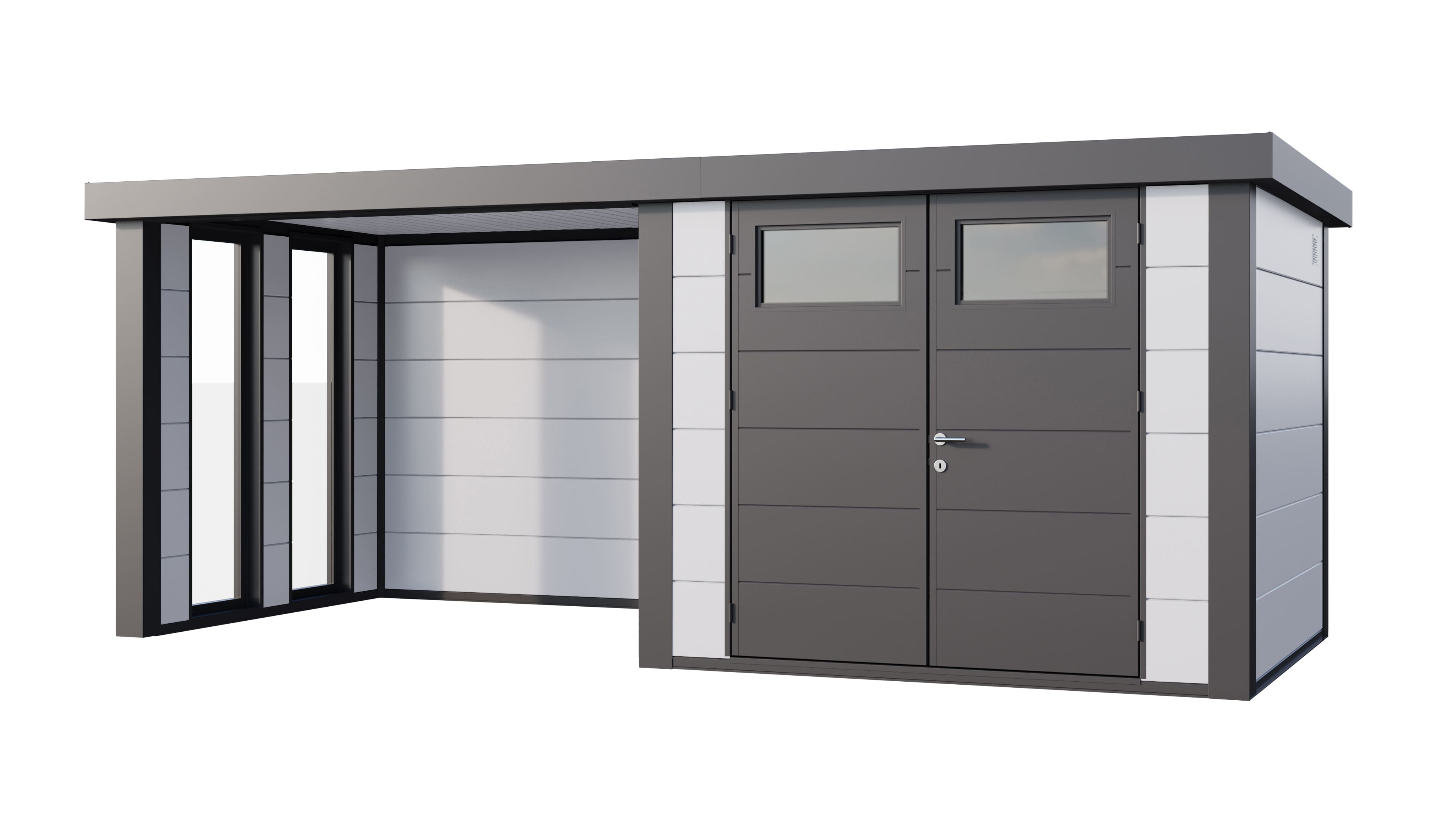 Telluria Classico 2724 tuinhuis inclusief dichte lounge - 552 x 238 cm - wit/antraciet