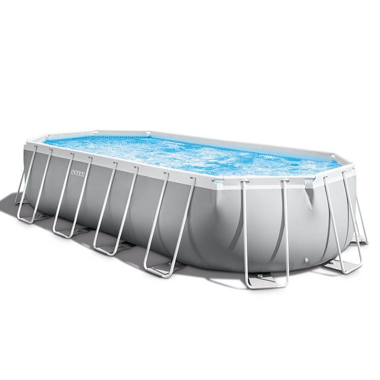 Intex Oval Prism Frame zwembad 610 x 305 x 122 cm – met filterpomp en accessoires
