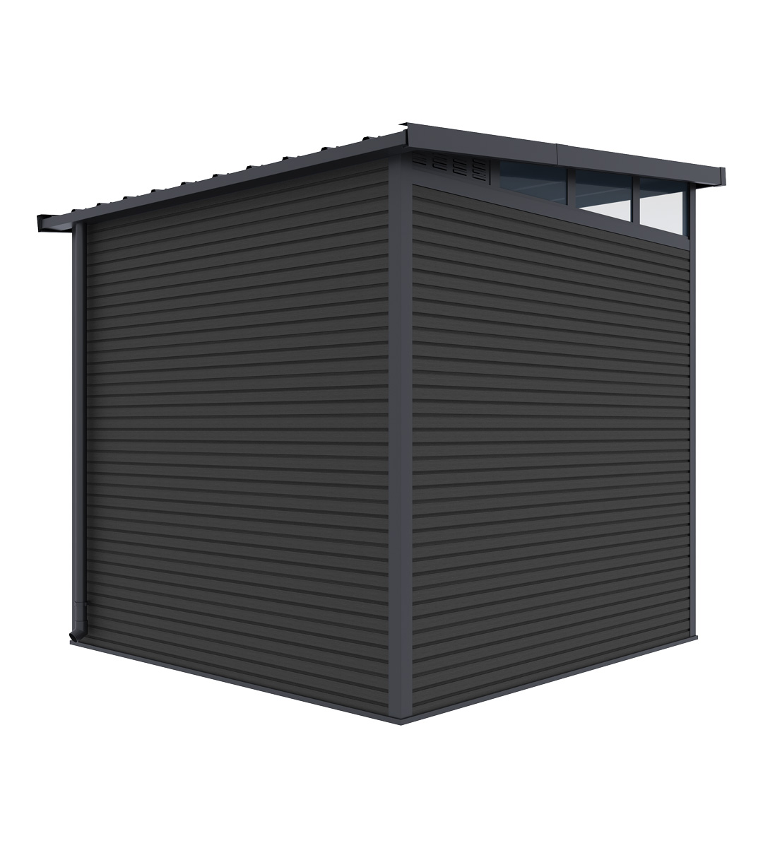 Orion tuinhuis - WPC & Aluminium - 218x218 cm - Antraciet