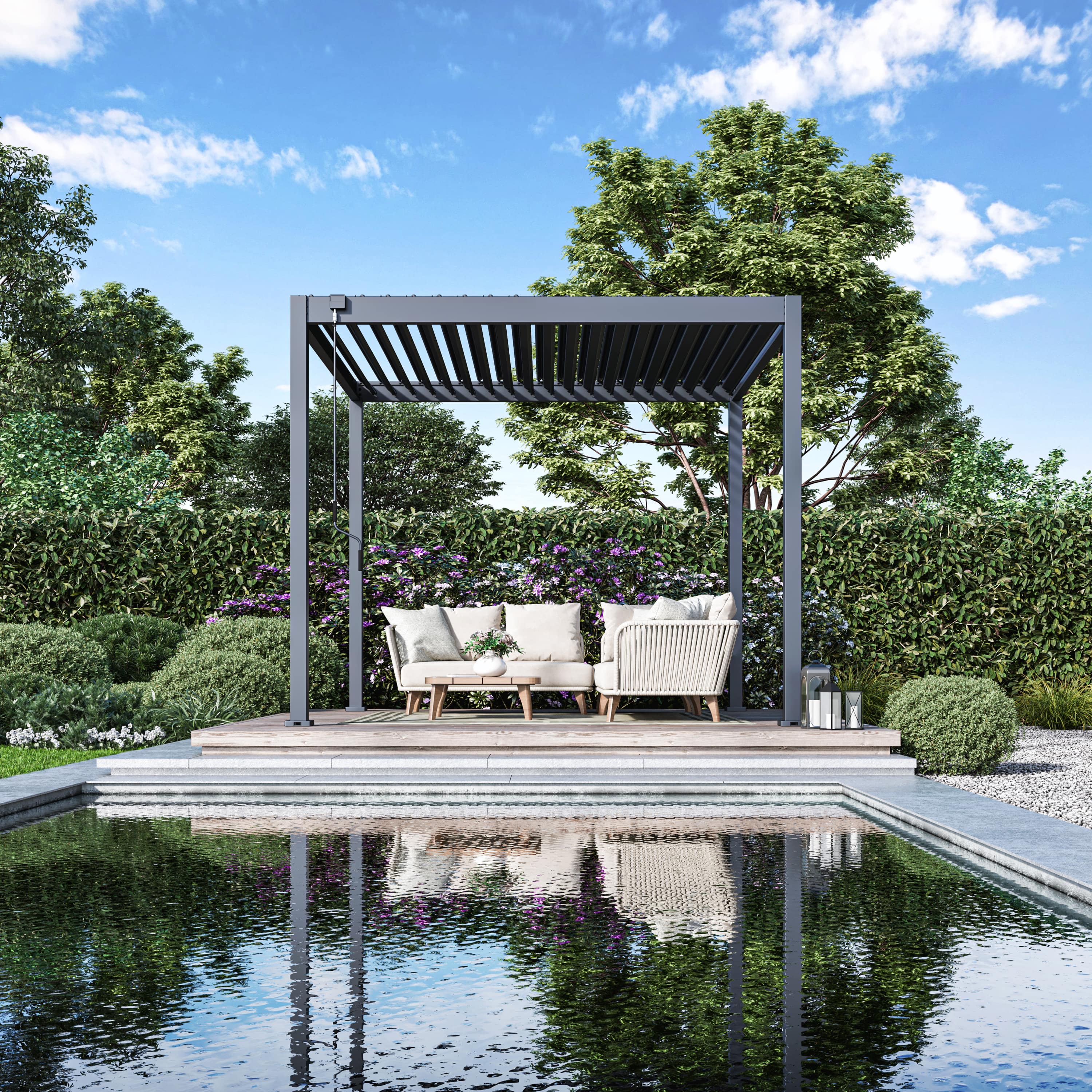 Orion Eco overkapping - 300x300 cm - Antraciet