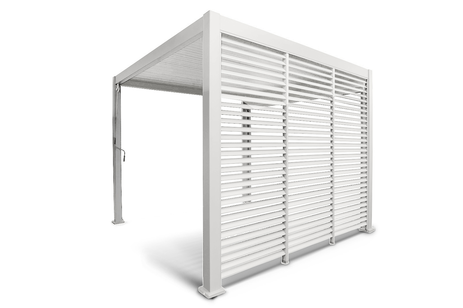 Mirador Louvre shutter paneel - 123,5x238,25cm - wit - Voor 4m kant