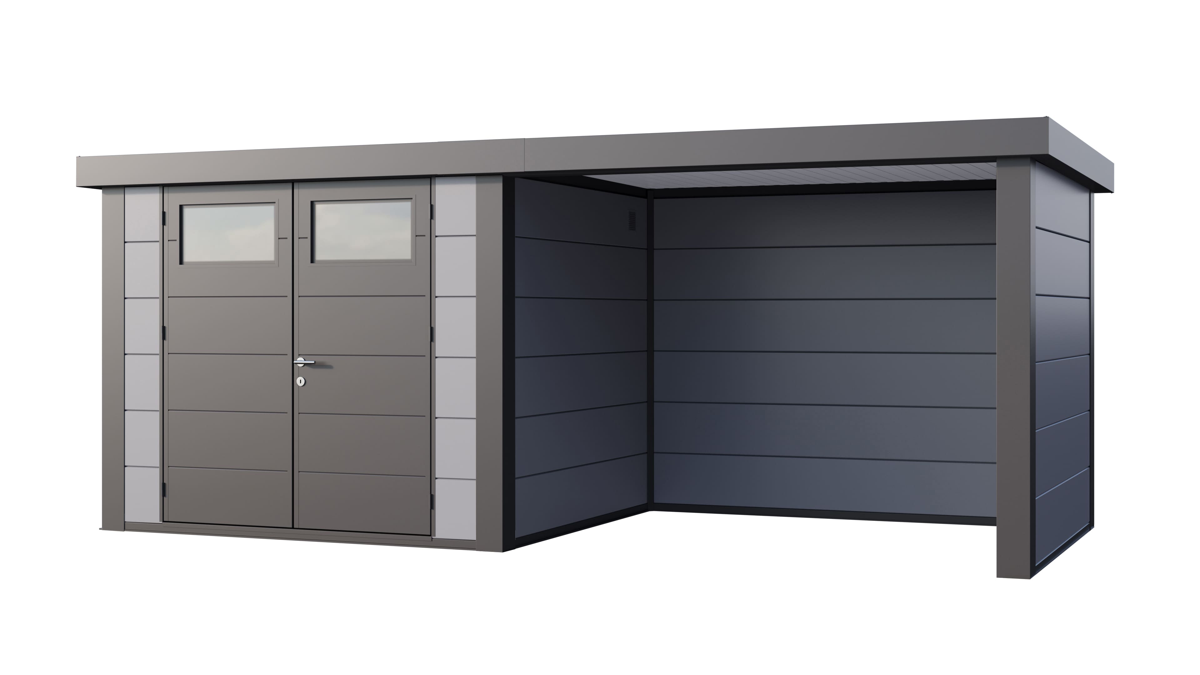 Telluria Classico 2724 tuinhuis inclusief dichte lounge - 552 x 238 cm - lichtgrijs/antraciet