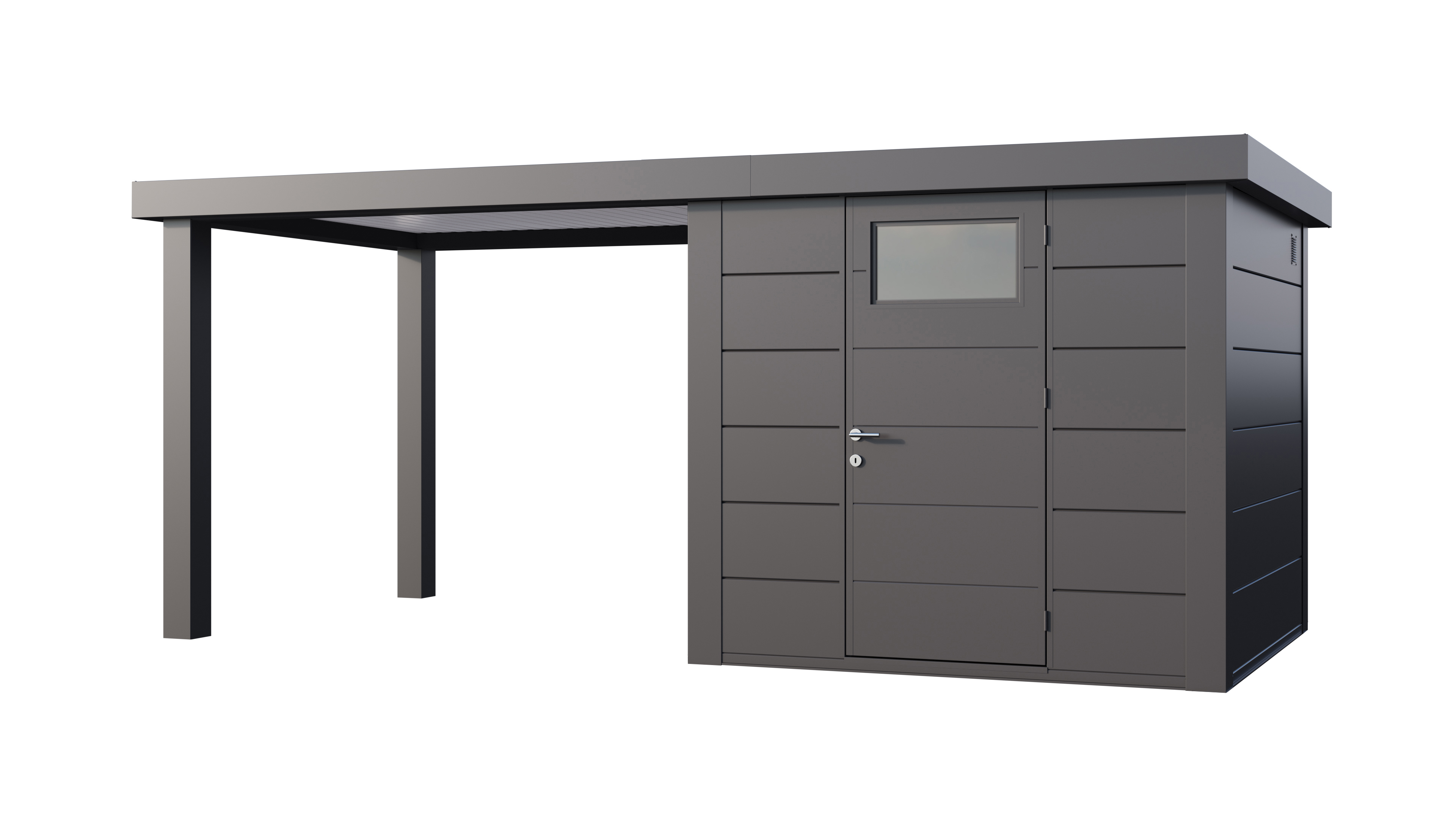 Telluria Classico 2424 tuinhuis inclusief open lounge - 522 x 238 cm - antraciet