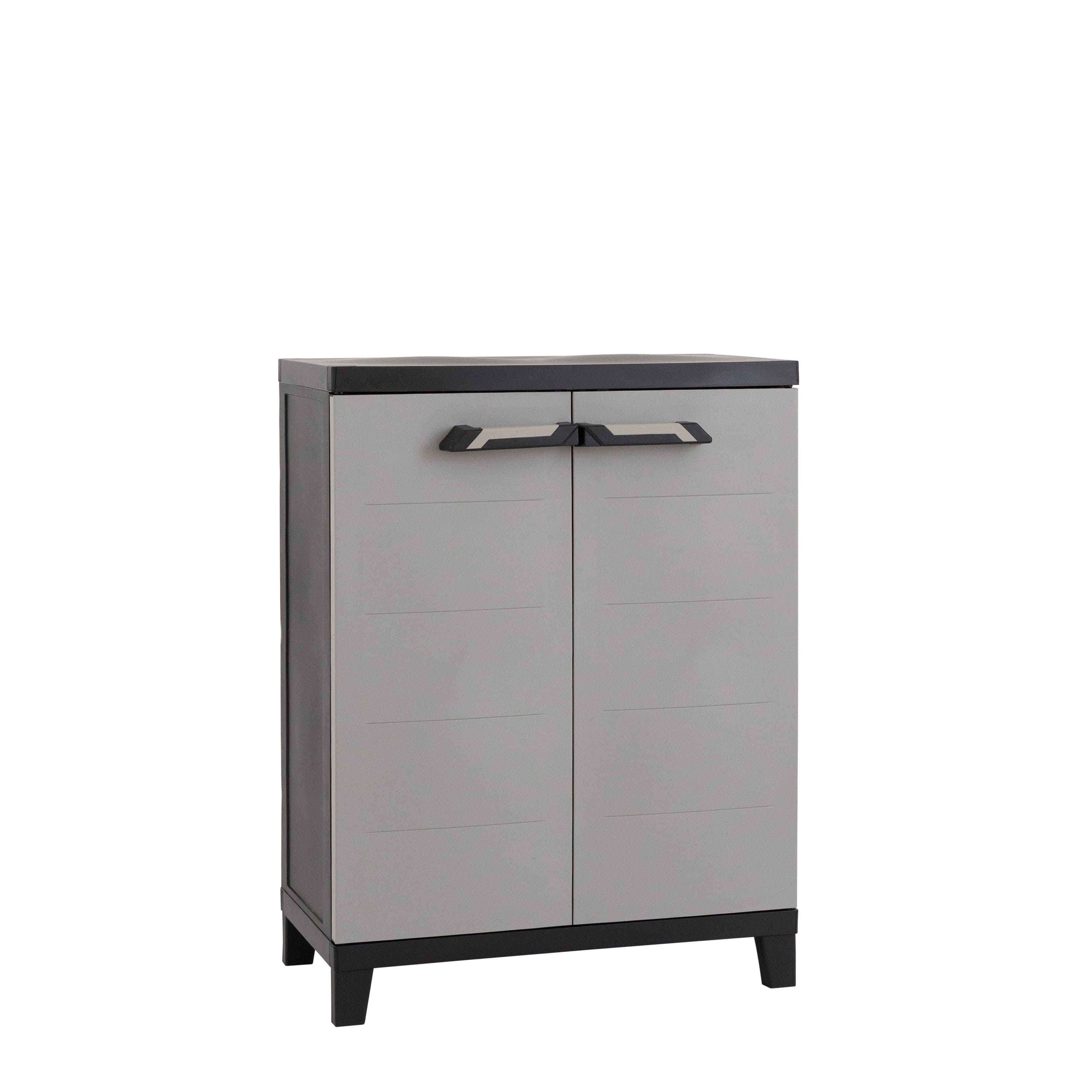 Toomax Prime opbergkast laag - Lichtgrijs/antraciet