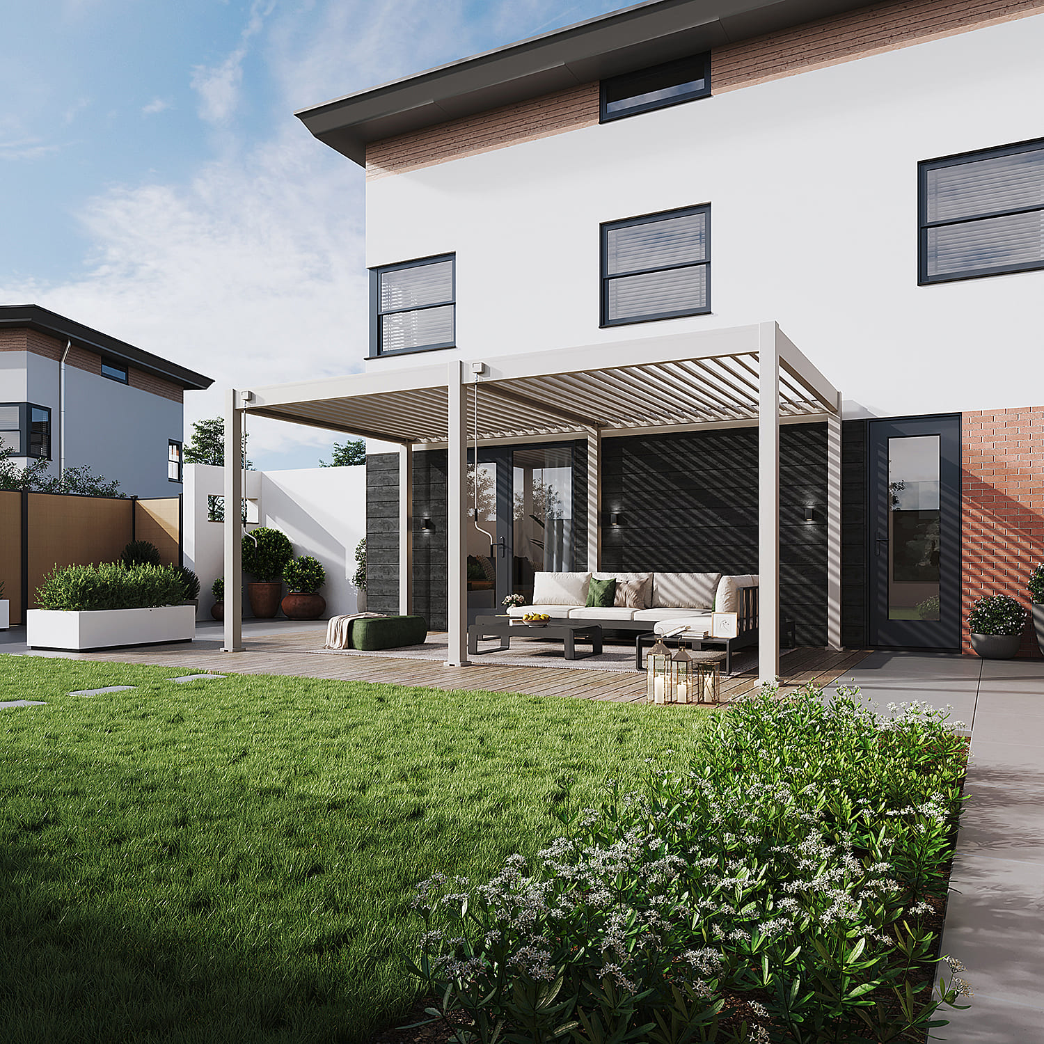 Orion Comfort overkapping - 300x530 cm - Kiezelgrijs