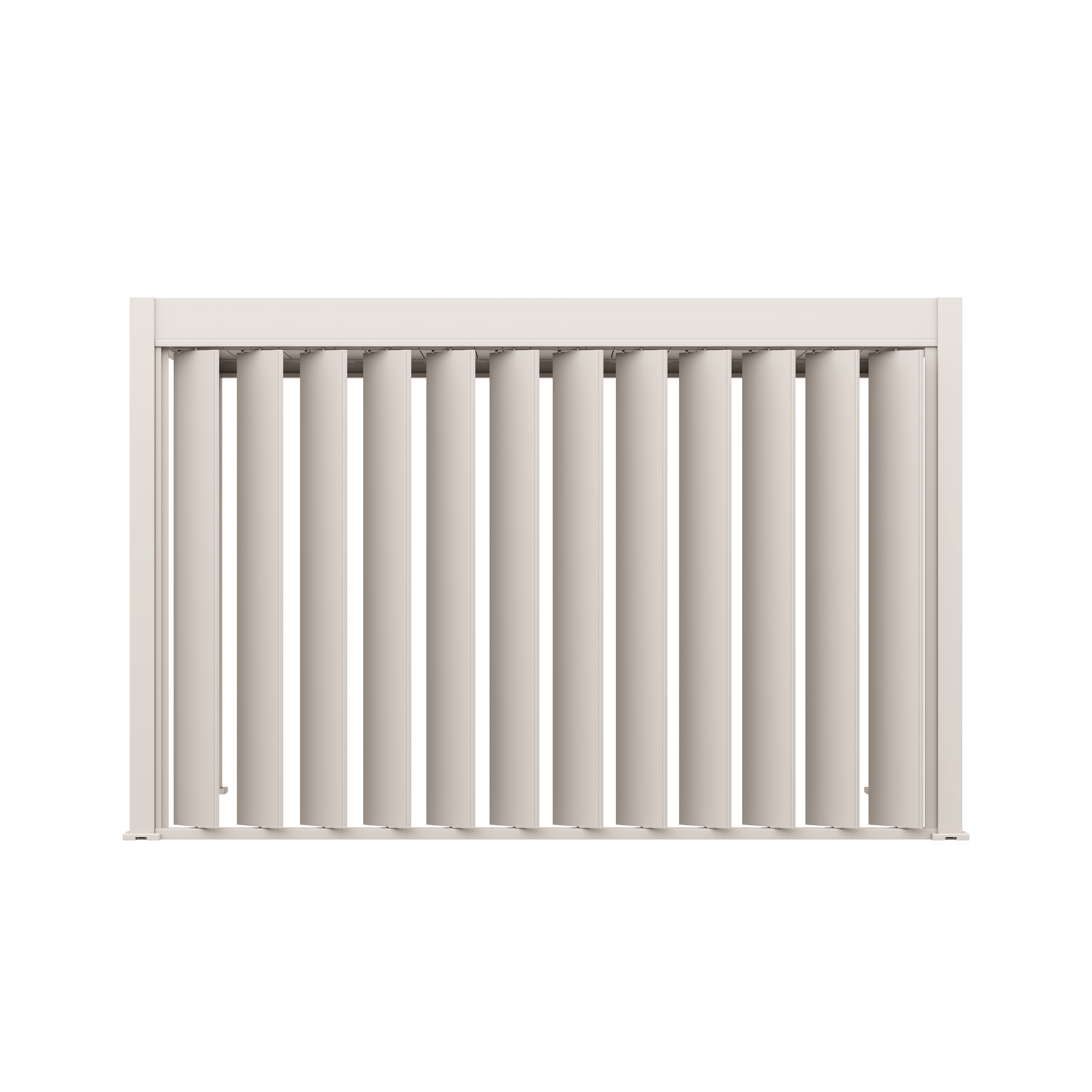 Orion shutterwand - Kantelbaar - Verticaal - Voor 4 meter zijkant - Kiezelgrijs