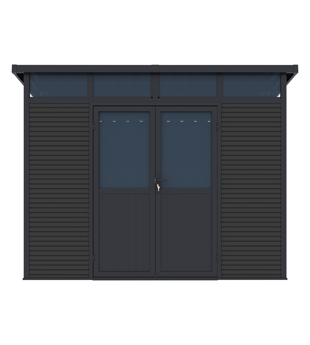 Orion tuinhuis - WPC & Aluminium - 278x218 cm - Antraciet