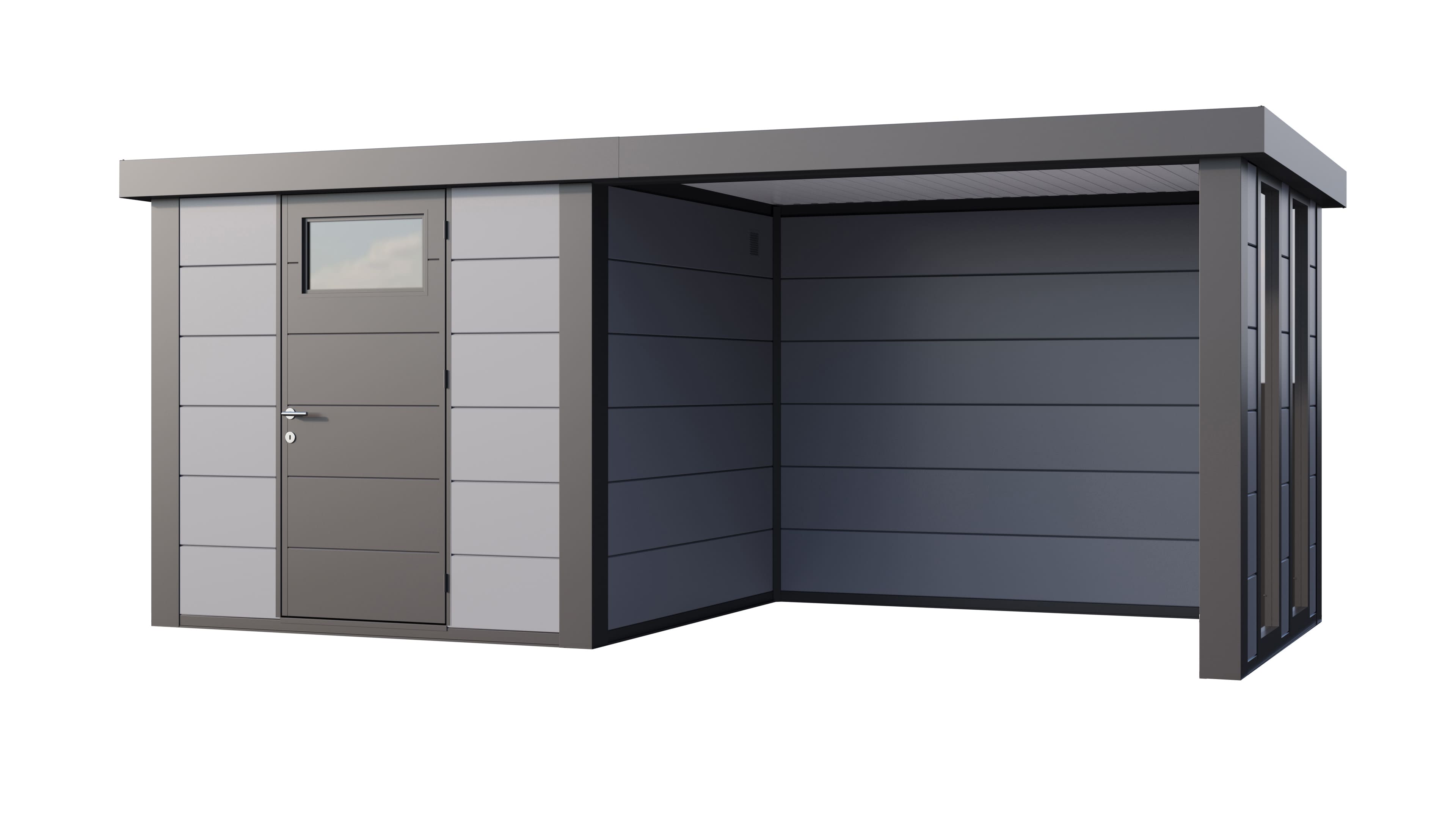 Telluria Classico 2424 tuinhuis inclusief dichte lounge - 522 x 238 cm - lichtgrijs/antraciet