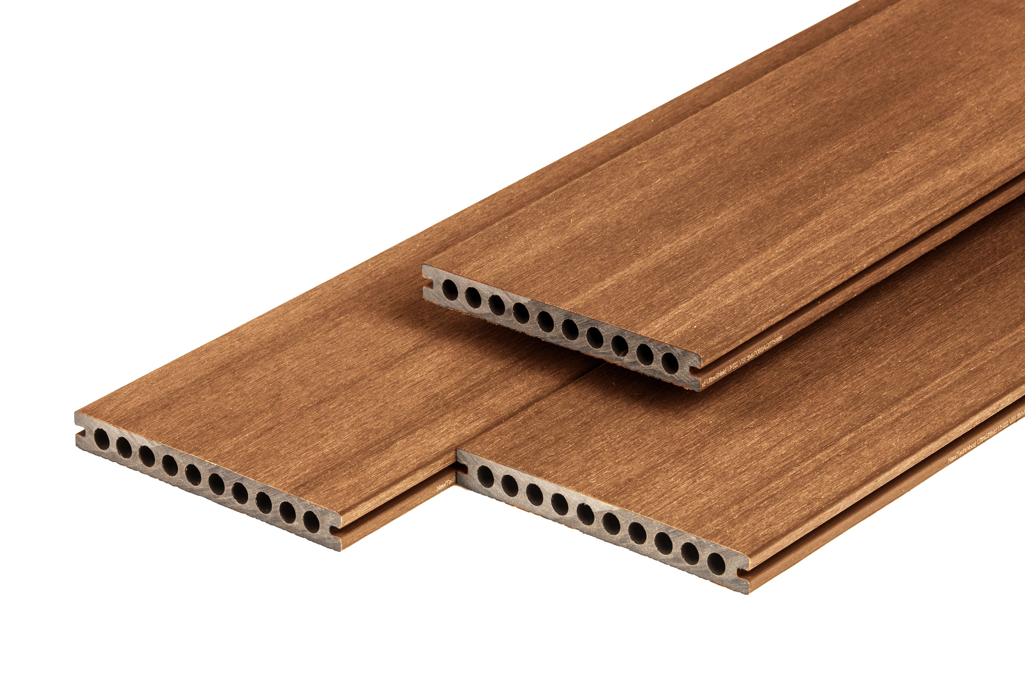 PuraShield vlonderplank composiet - 300 cm - Semi-massief - Voor clips - 21 cm breed - Teak