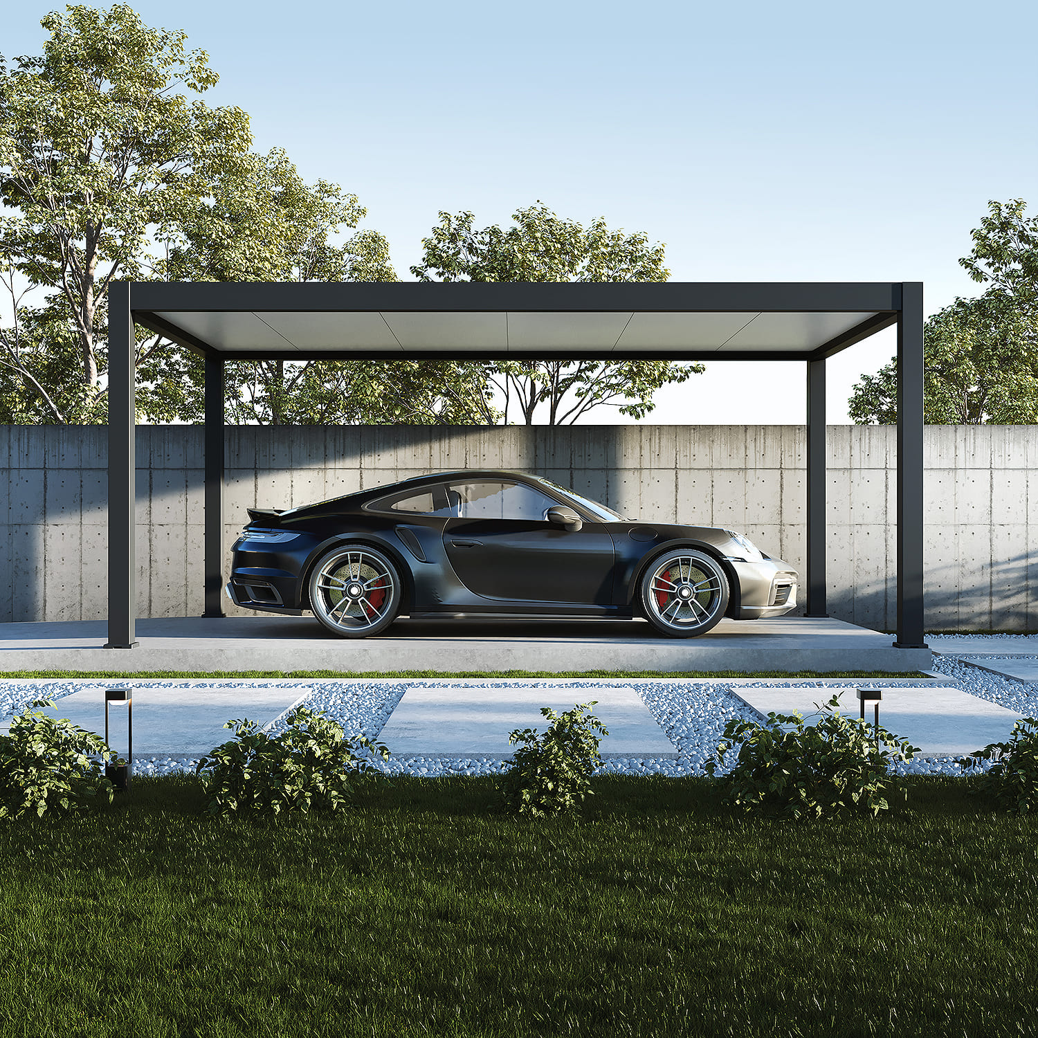 Orion carport - 300x530 cm - Antraciet