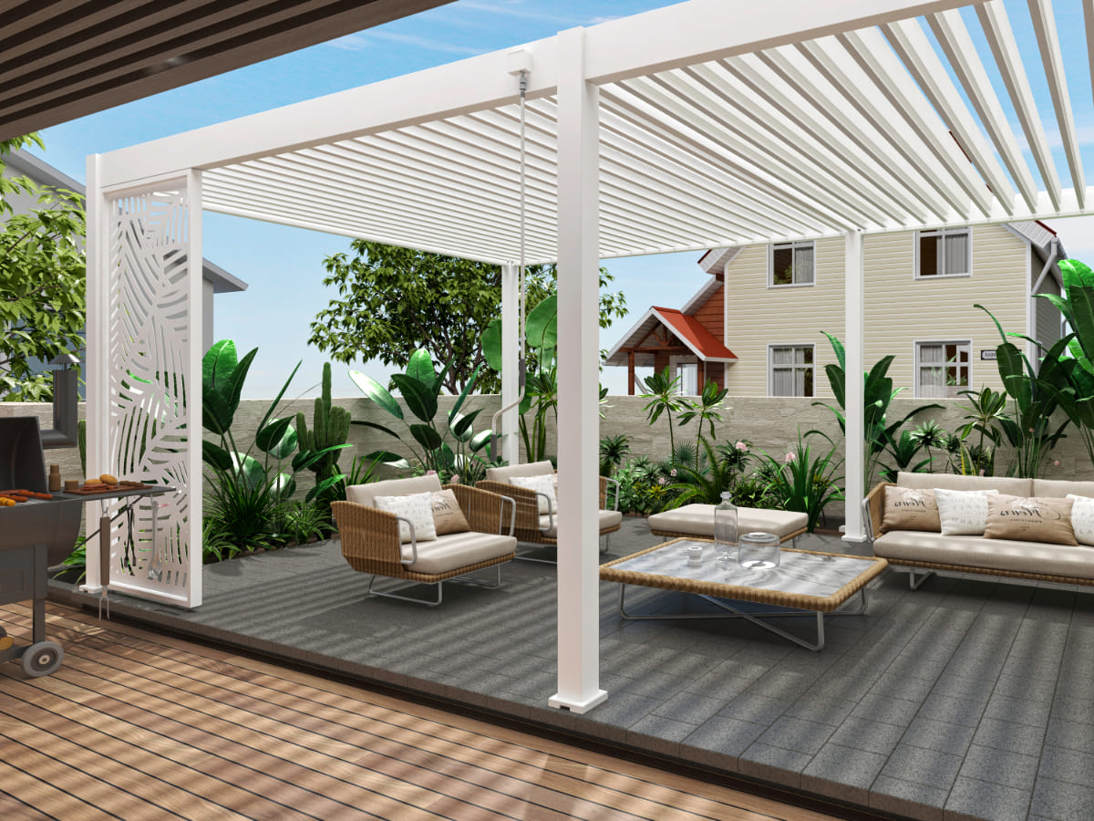 Orion Deluxe overkapping  - 360x720 cm - Wit