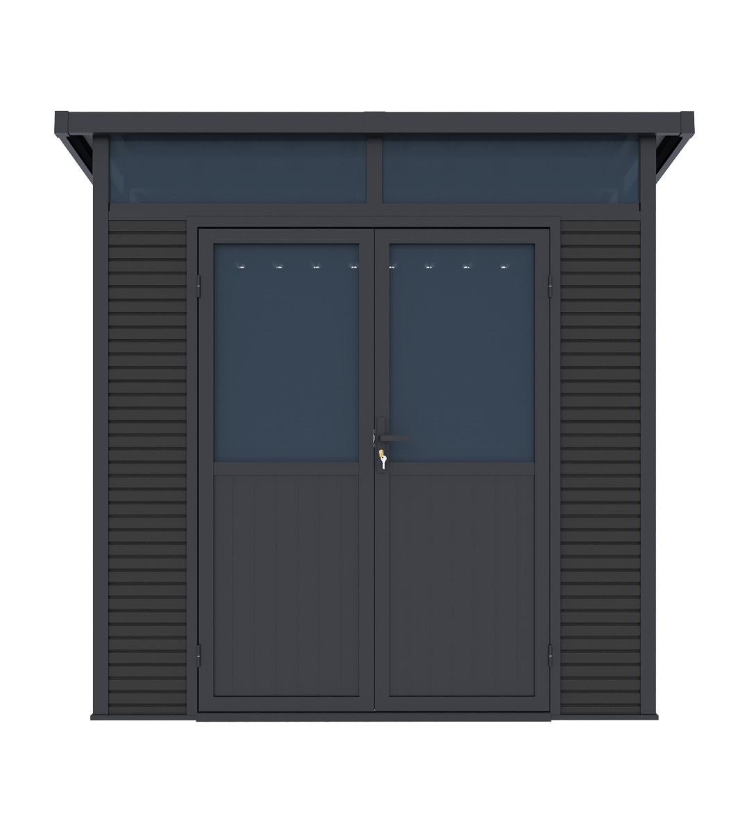 Orion tuinhuis - WPC & Aluminium - 218x218 cm - Antraciet