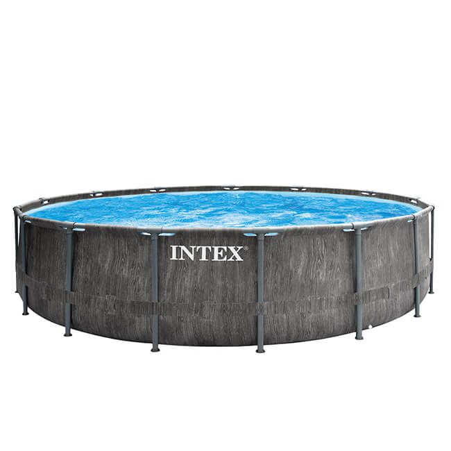 Intex Greywood Prism Frame zwembad Ø 457 x 122 cm – met filterpomp en accessoires