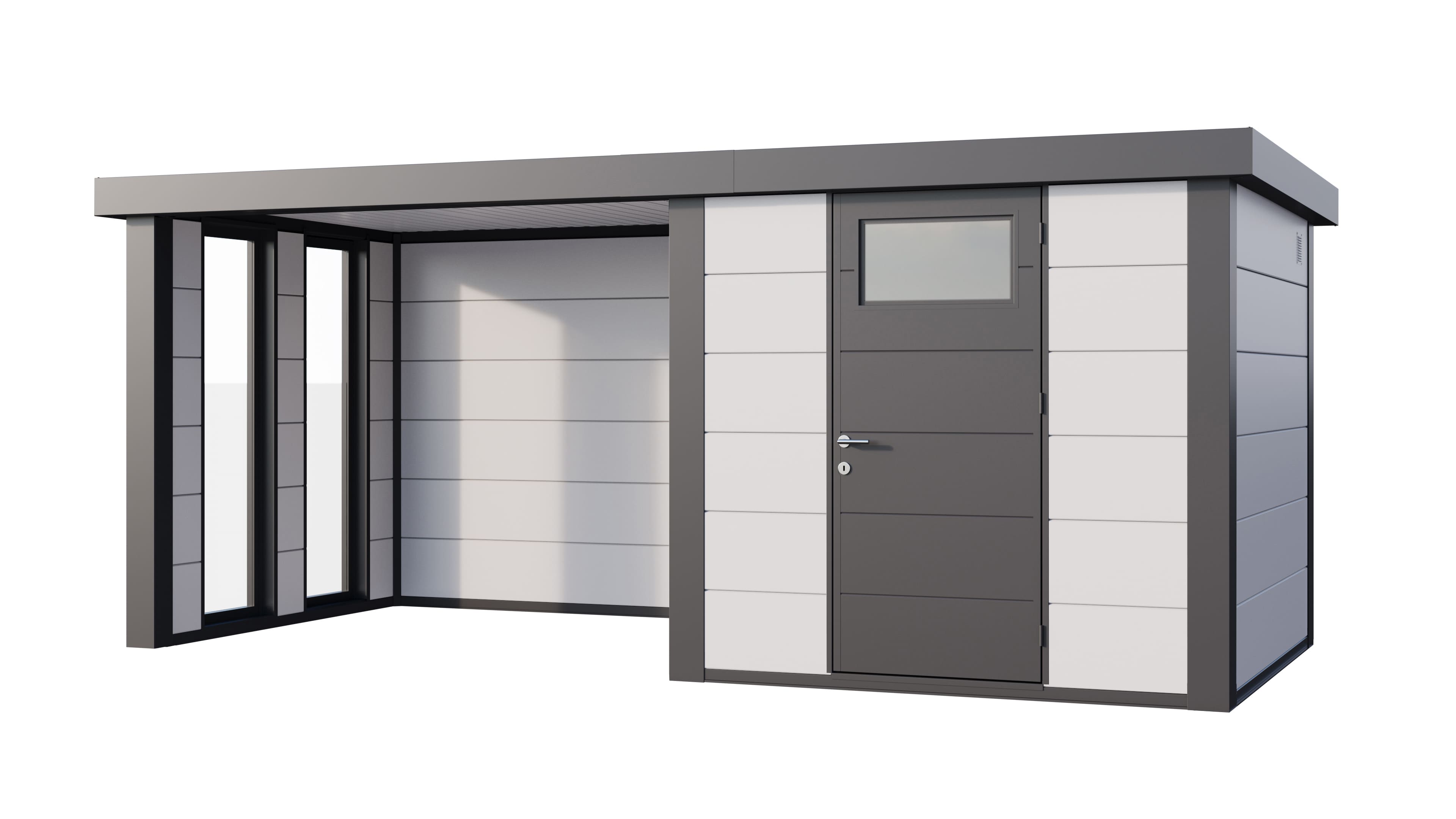 Telluria Classico 2424 tuinhuis inclusief dichte lounge - 522 x 238 cm - wit/antraciet