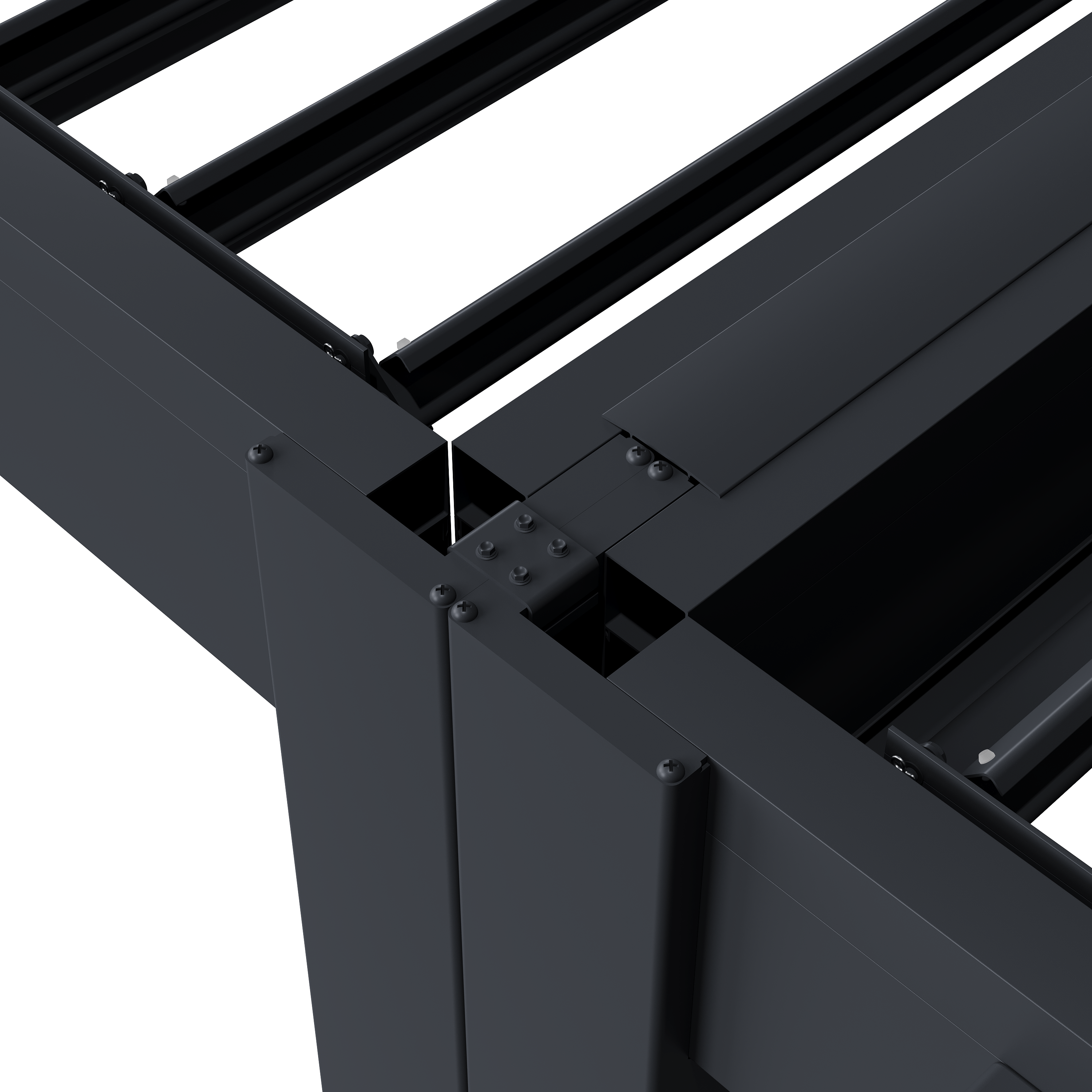 Orion verbindingsset - 300 cm -  Voor 3 meter zijkant - Kiezelgrijs