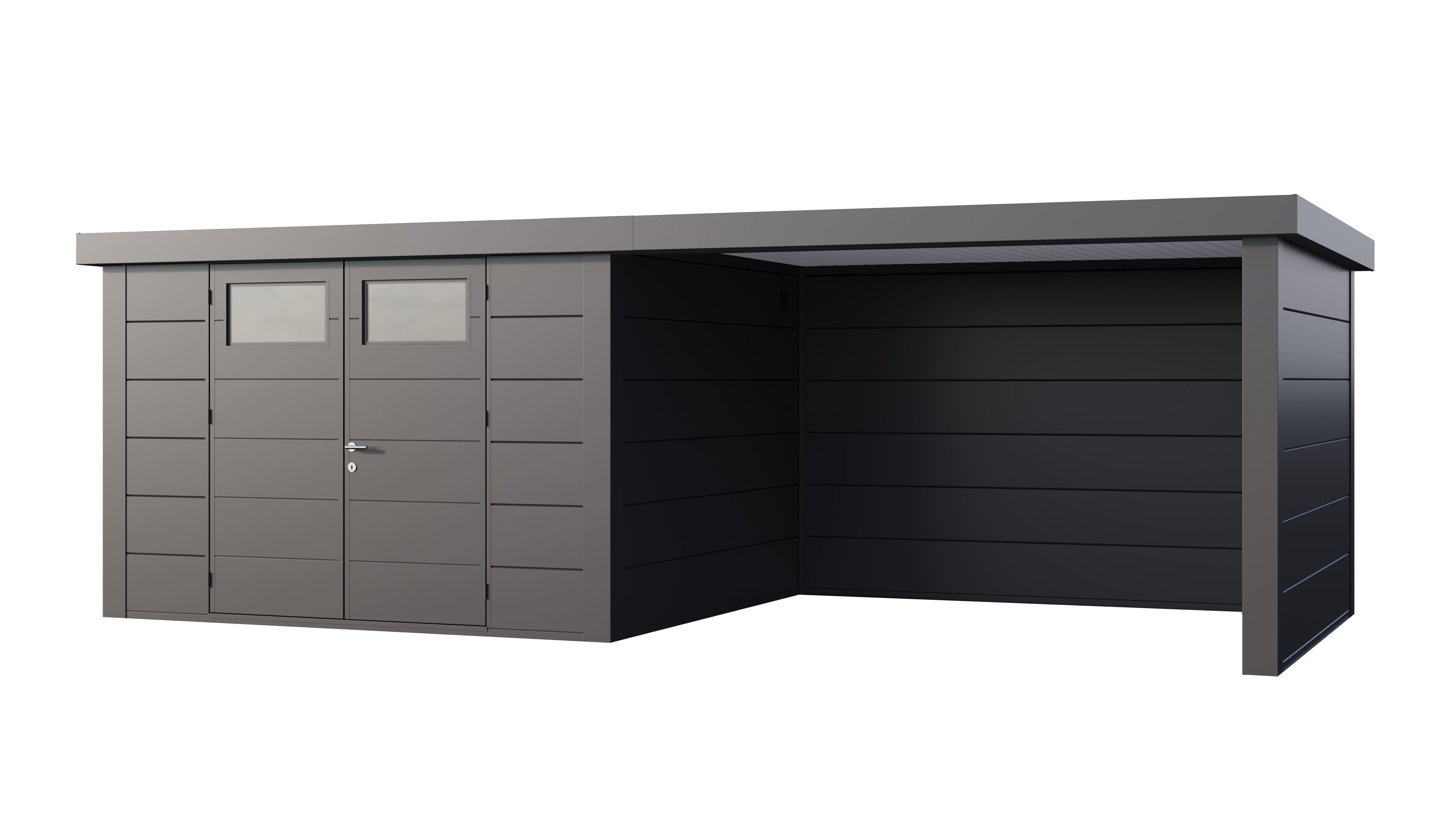 Telluria Classico 3330 tuinhuis inclusief dichte lounge - 672 x 298 cm - antraciet
