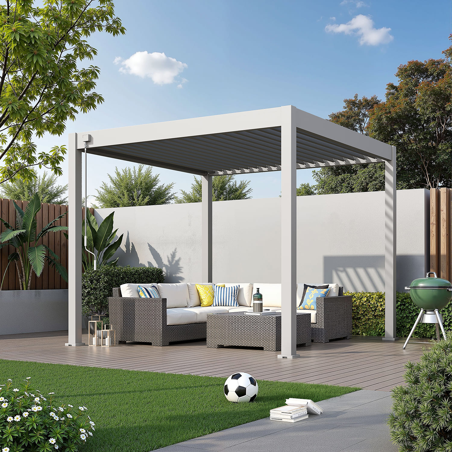 Orion Deluxe overkapping - 300x300 cm - Kiezelgrijs