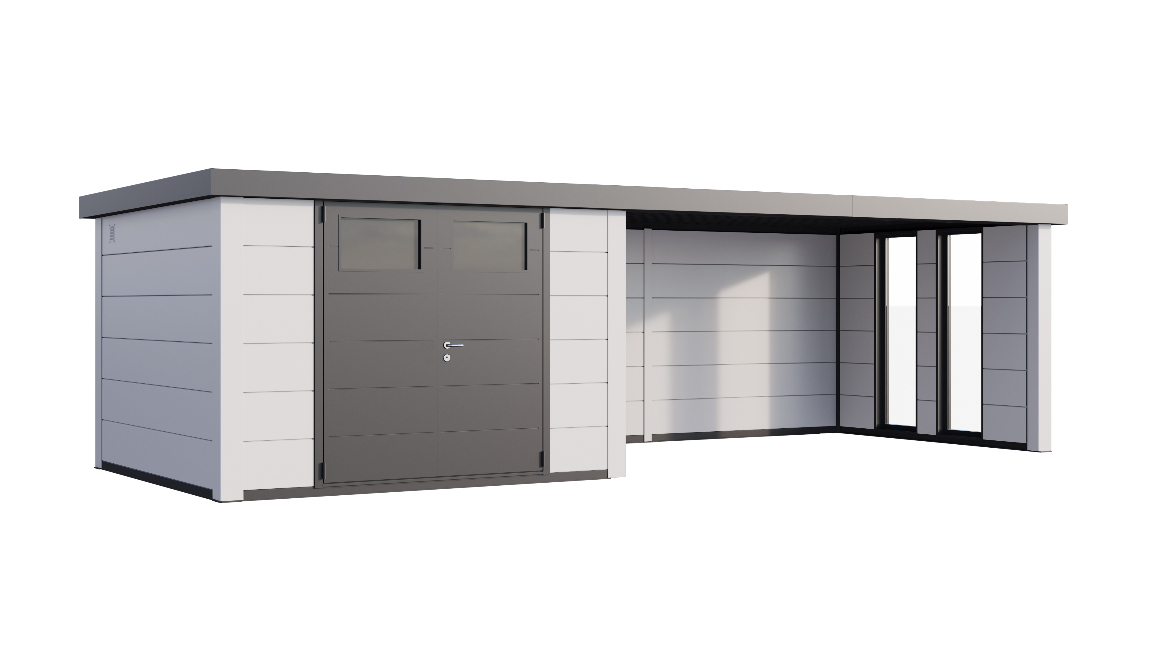 Telluria Classico 3330 tuinhuis - Inclusief dichte lounge rechts - 792 x 298 cm - wit