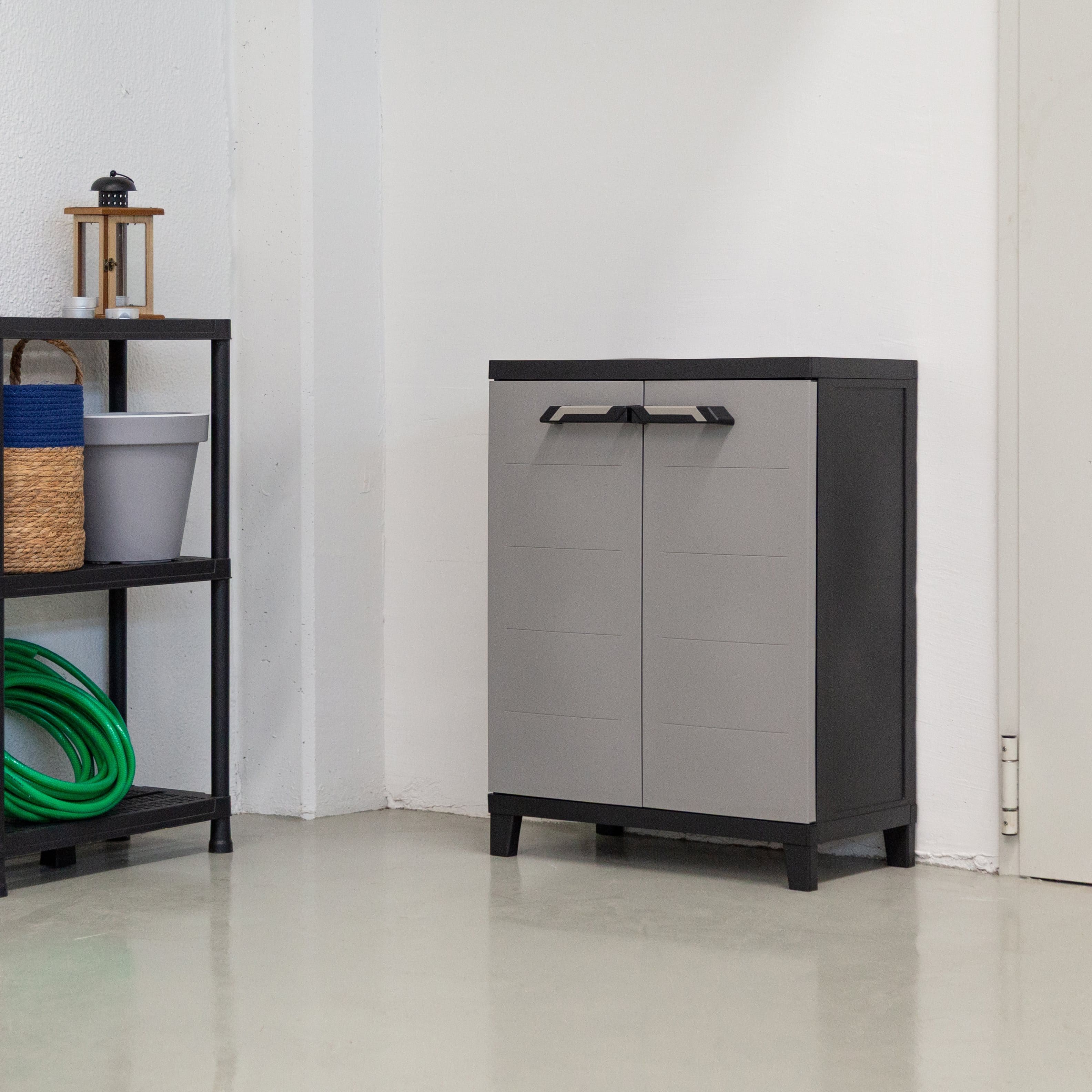 Toomax Prime opbergkast laag - Lichtgrijs/antraciet