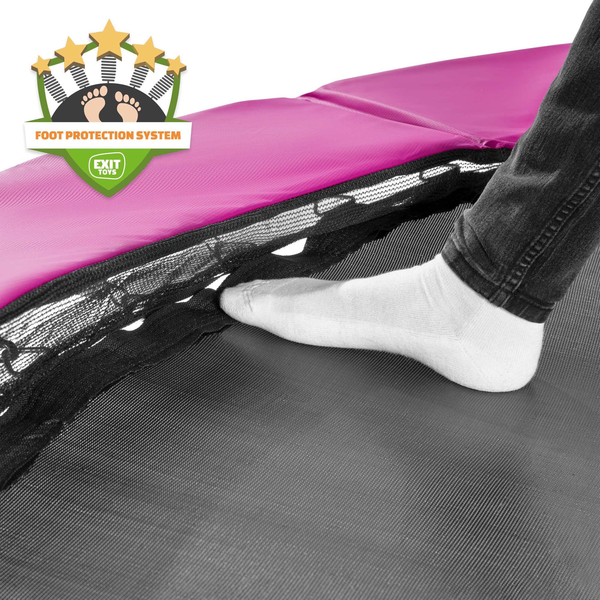 EXIT Silhouette trampoline 244 x 366 cm – Roze