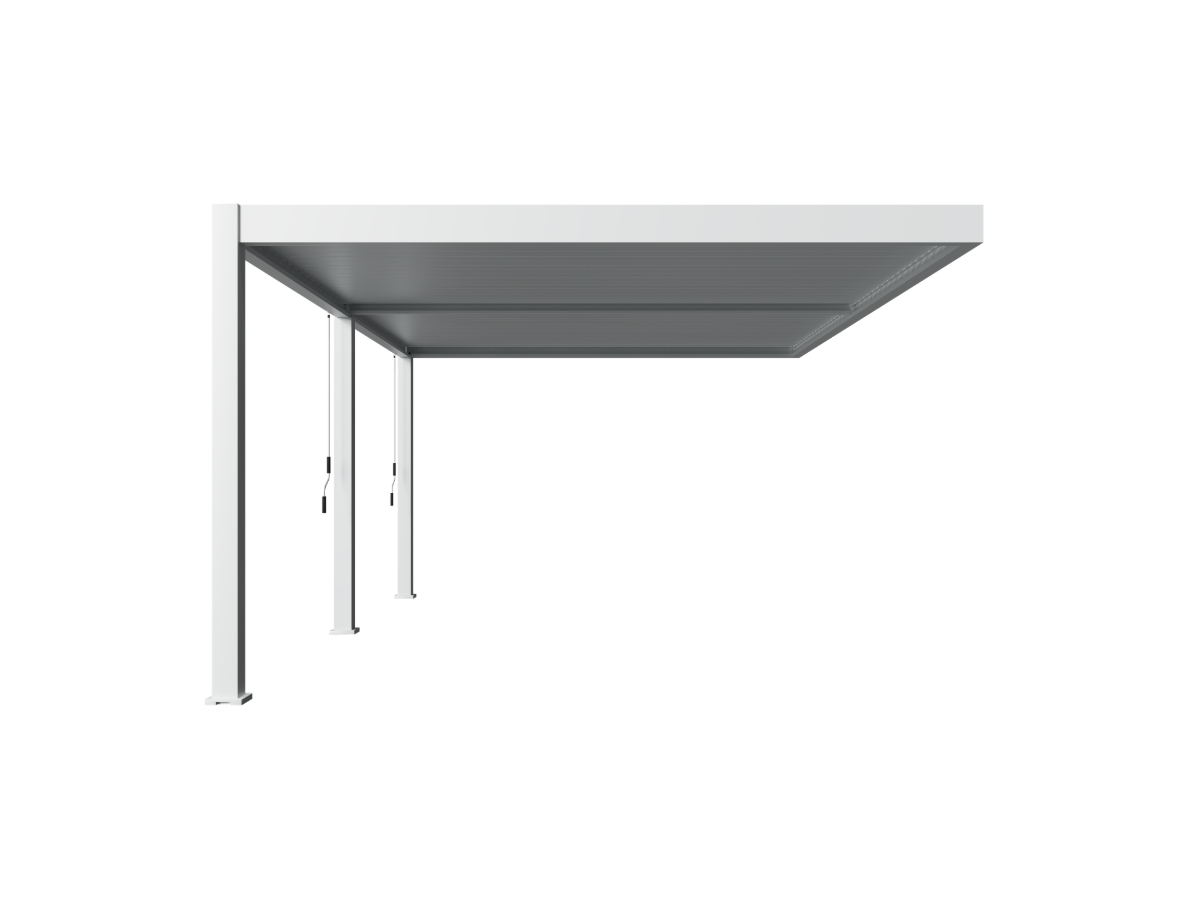 Orion Premium overkapping - Muurbevestiging - 400x800 cm - Wit