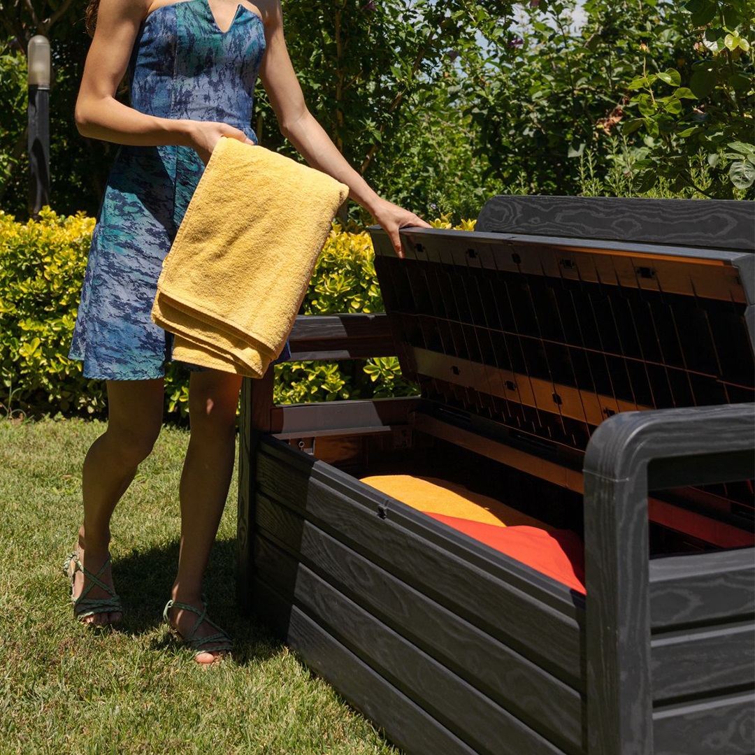 Toomax Foreverspring bench opbergbox - 263L - antraciet