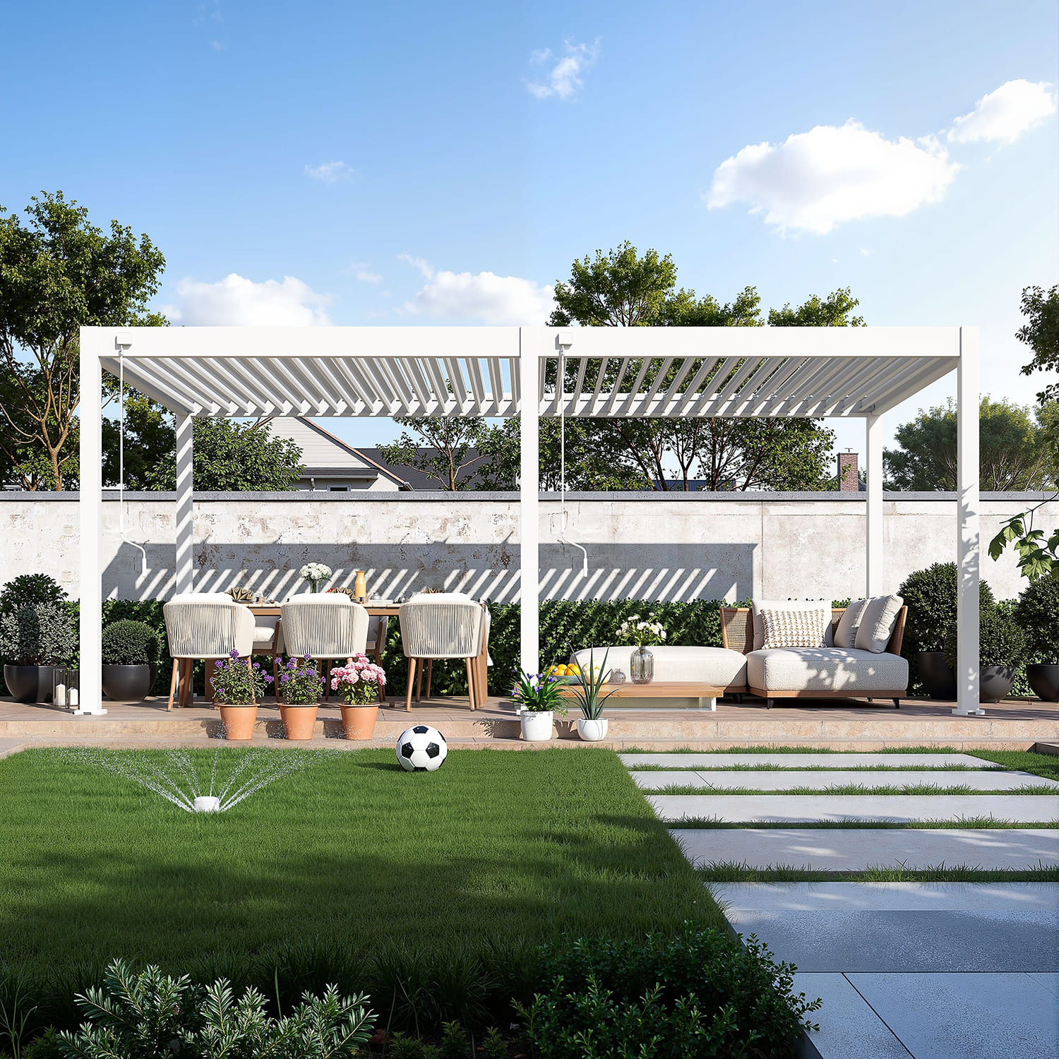 Orion Deluxe overkapping - 300x600 cm - Wit