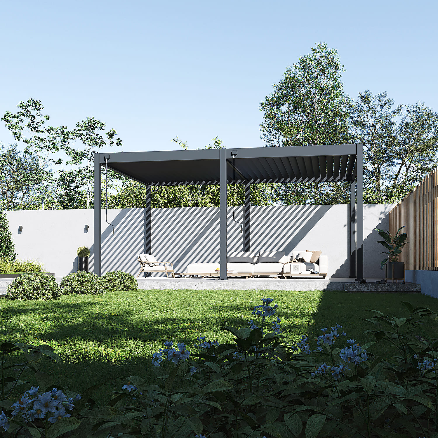 Orion Deluxe overkapping - 360x530 cm - Antraciet