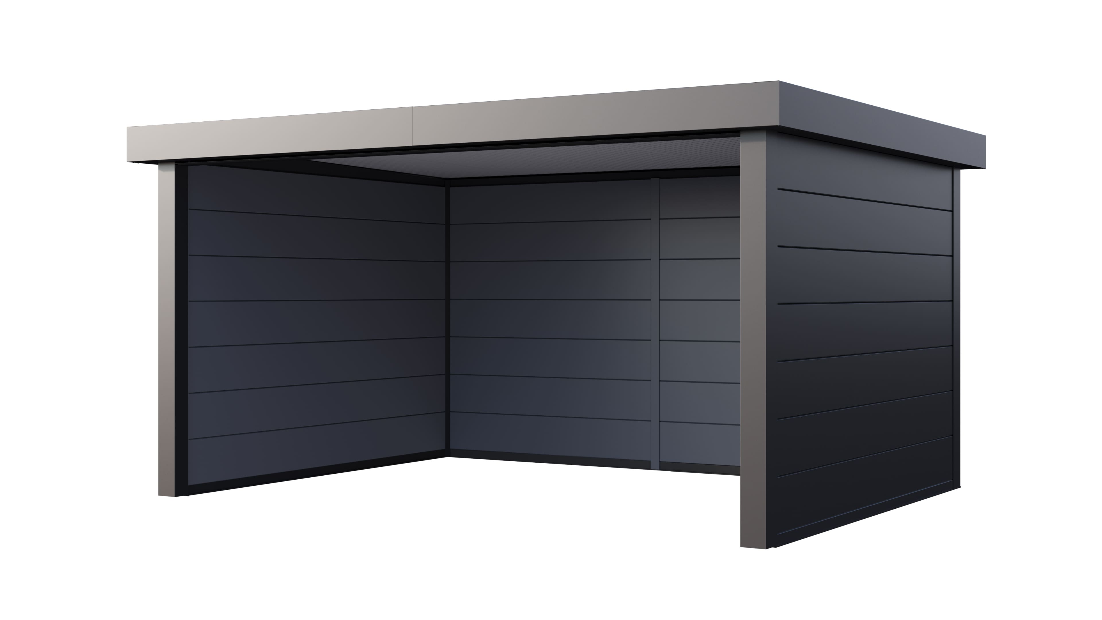 Telluria Singolo 4836 tuinhuis - 478 x 358 cm - antraciet - inclusief elektriciteitskit en verlichting