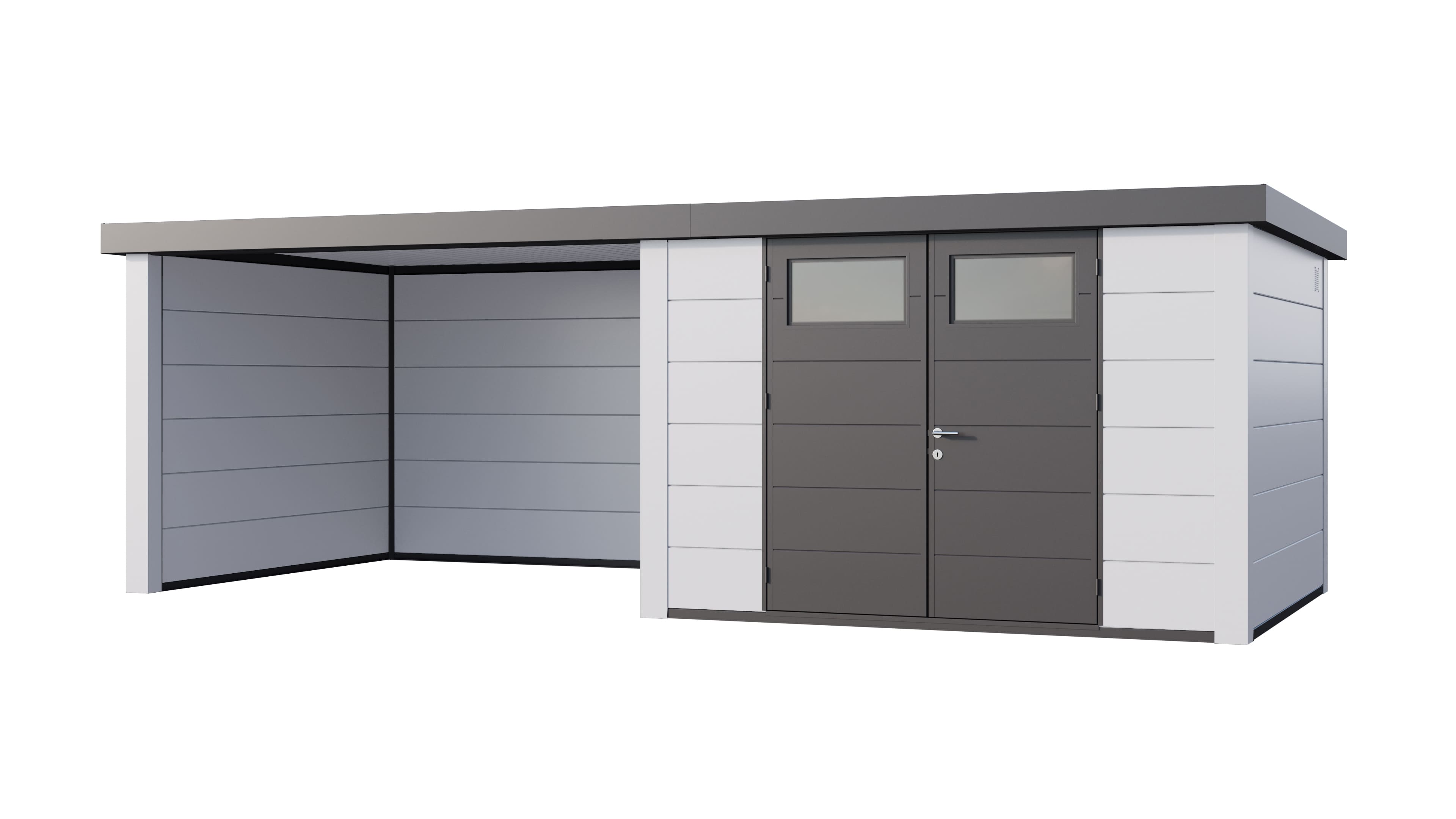 Telluria Classico 3030 tuinhuis inclusief dichte lounge - 642 x 298 cm - wit