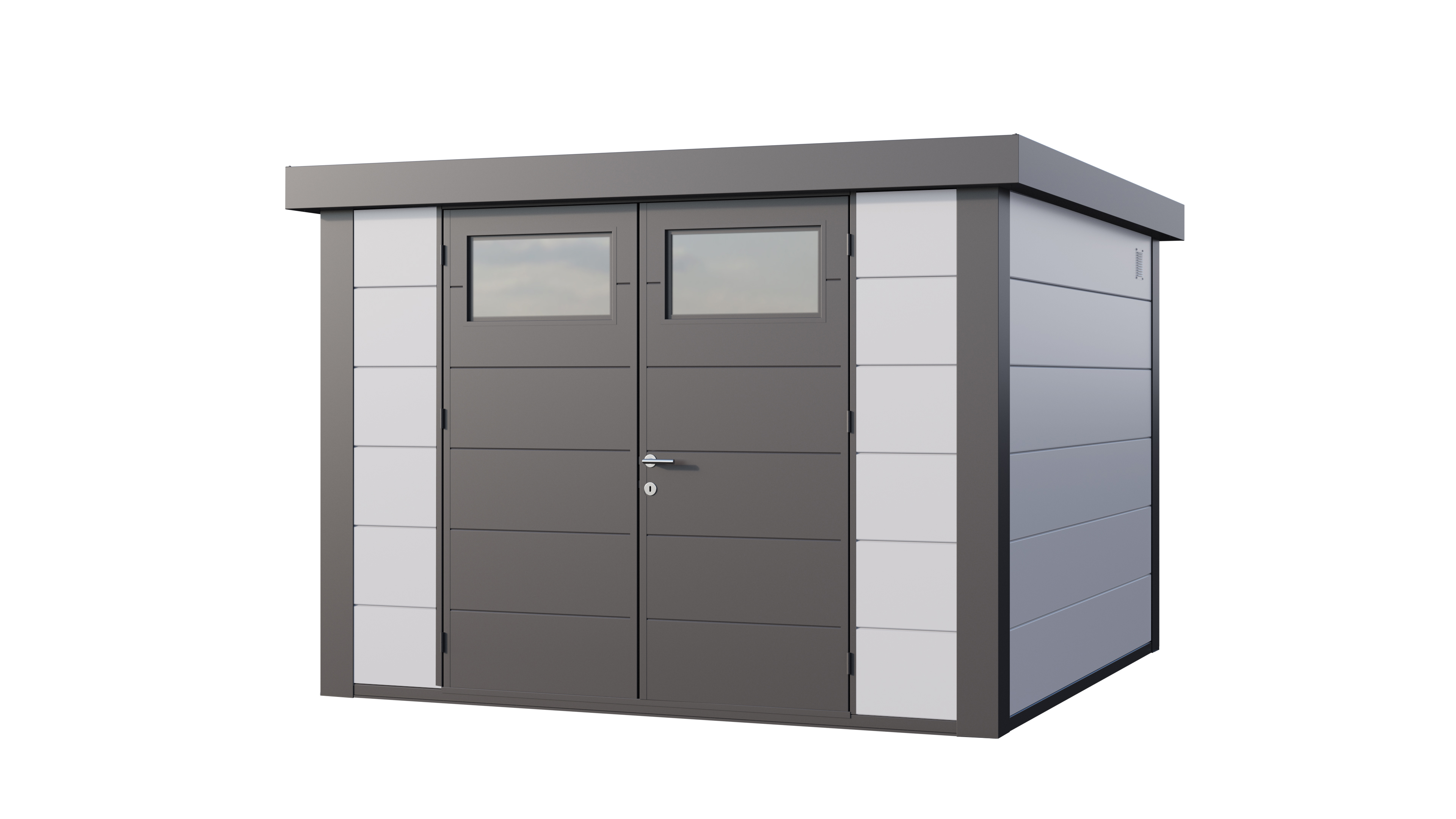 Telluria Classico 3030 tuinhuis - 298 x 298 cm - wit/antraciet