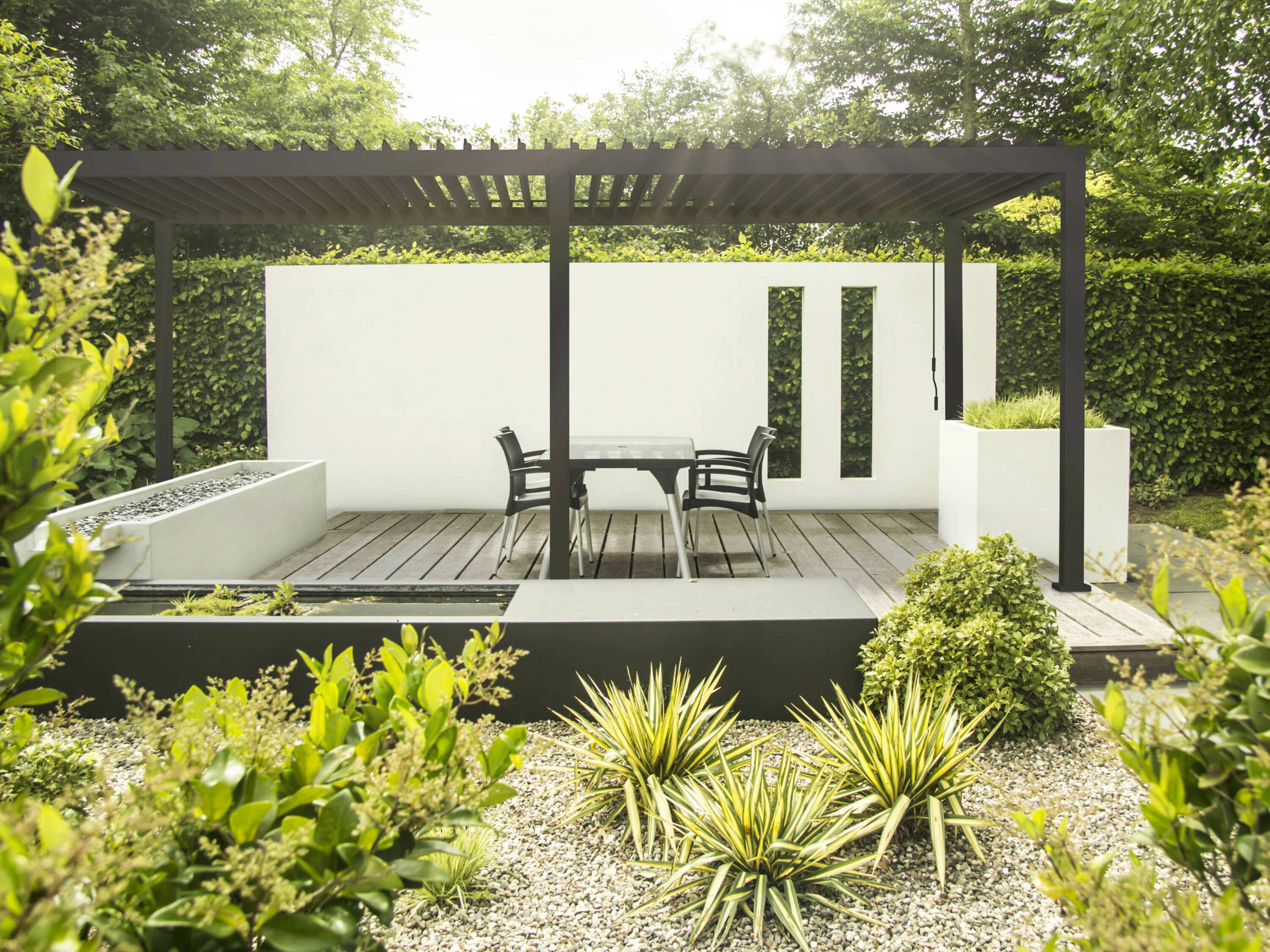 Mirador Deluxe overkapping - 360 x 720 cm - antraciet