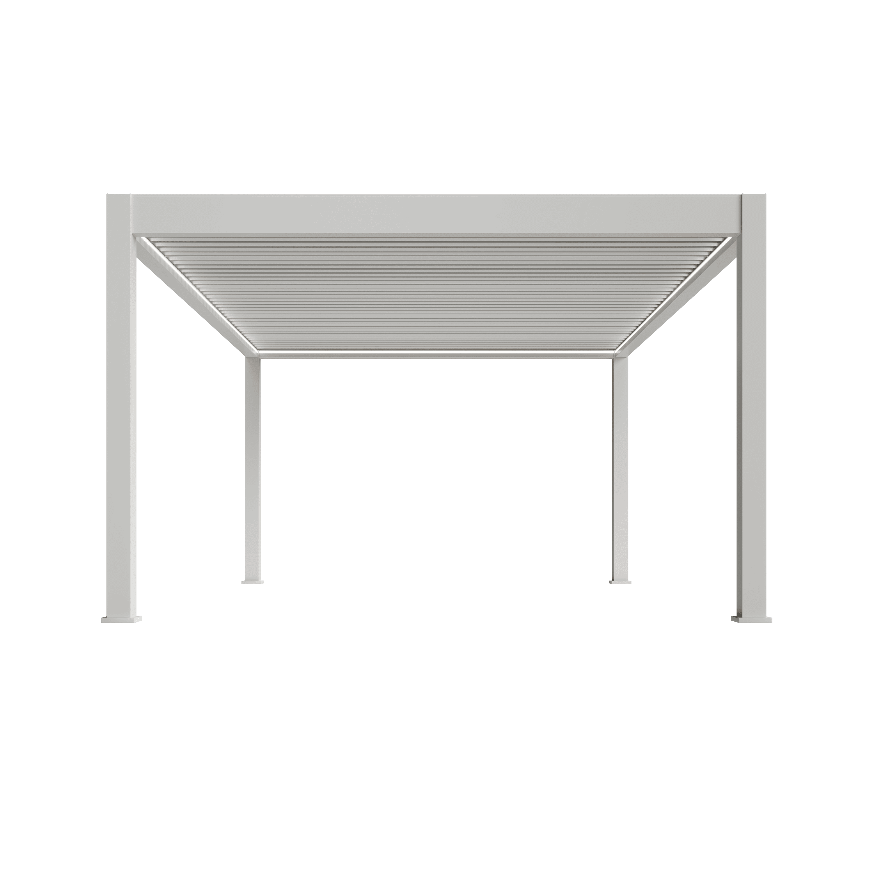 Orion Prestige overkapping - E-LED - 360x530 cm - Wit - Met elektrisch lamellendak en LED