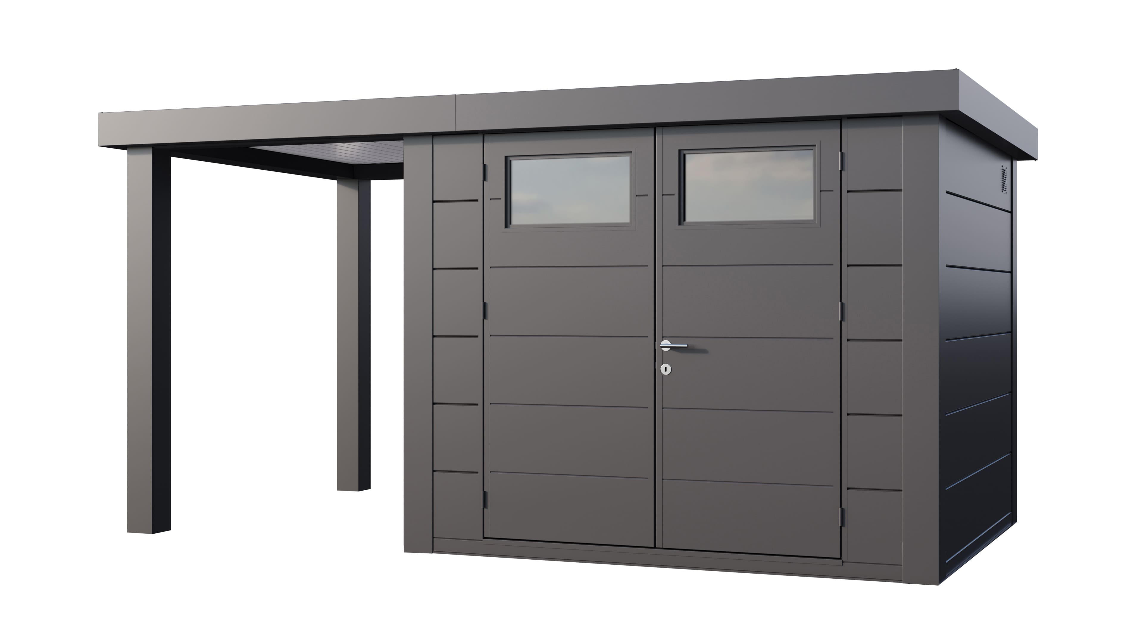 Telluria Classico 2724 tuinhuis inclusief open lounge - 436 x 238 cm - antraciet