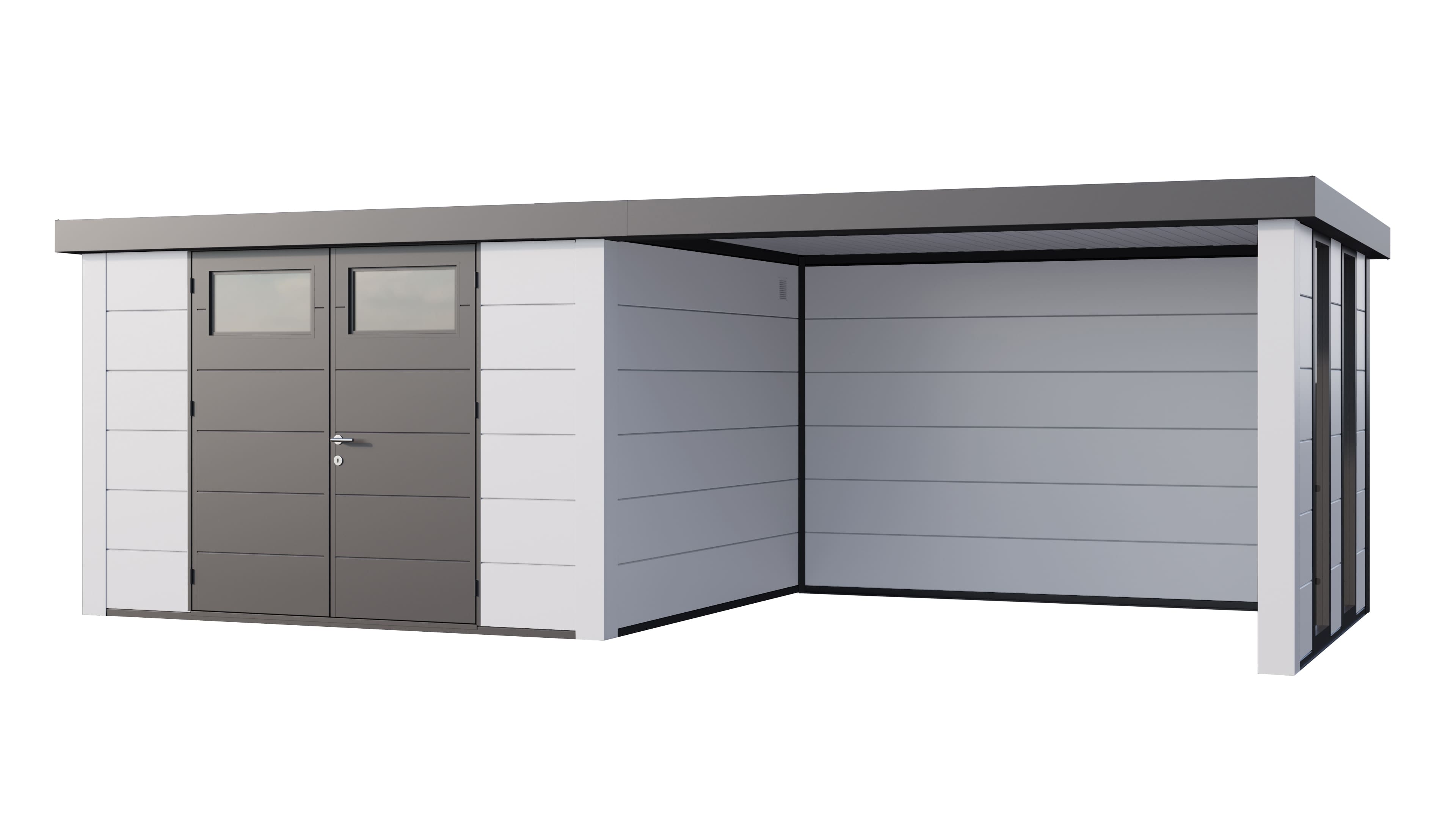 Telluria Classico 3330 tuinhuis inclusief dichte lounge - 672 x 298 cm - wit