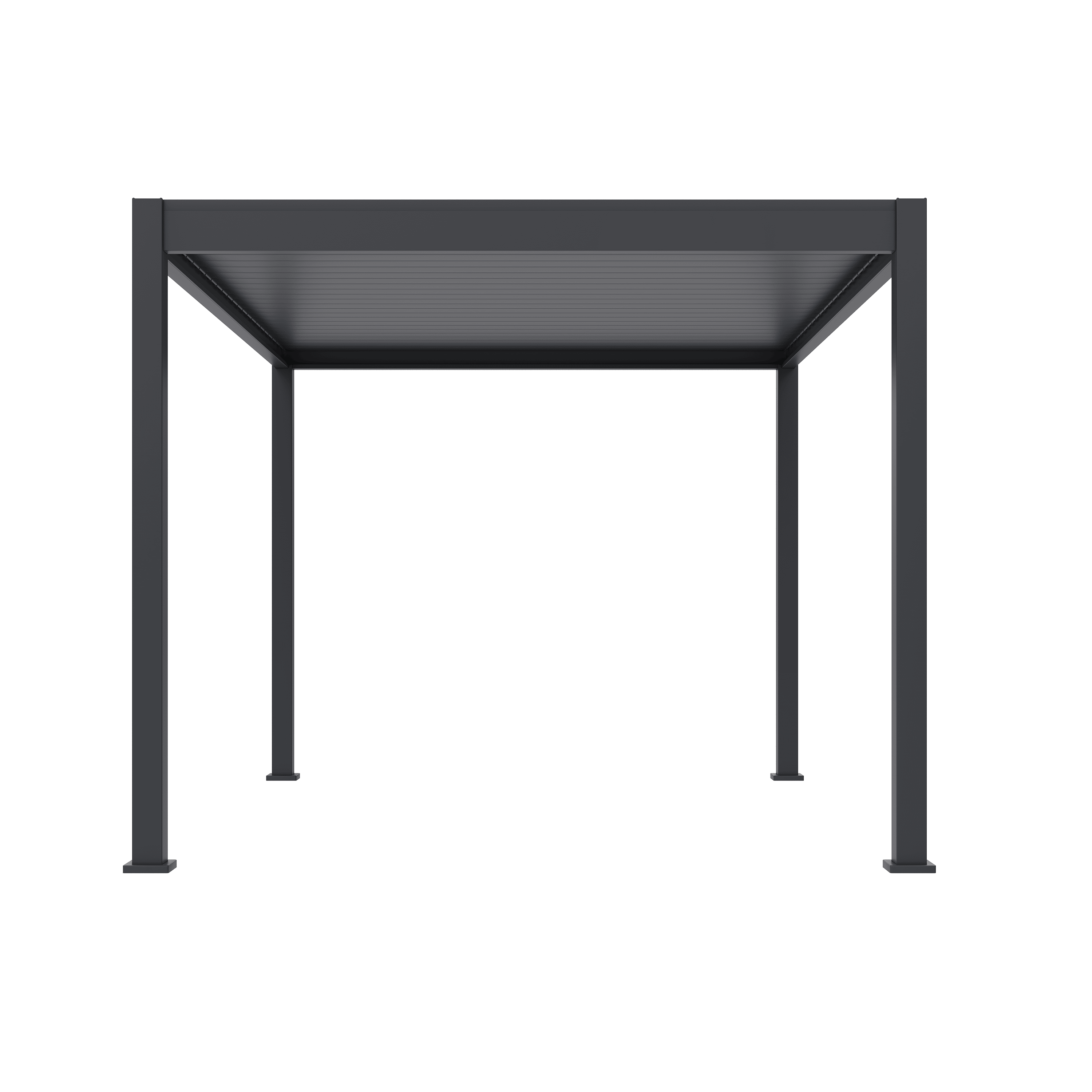 Orion Deluxe overkapping - E-LED - 300x400 cm - Antraciet - met elektrisch lamellendak en LED 