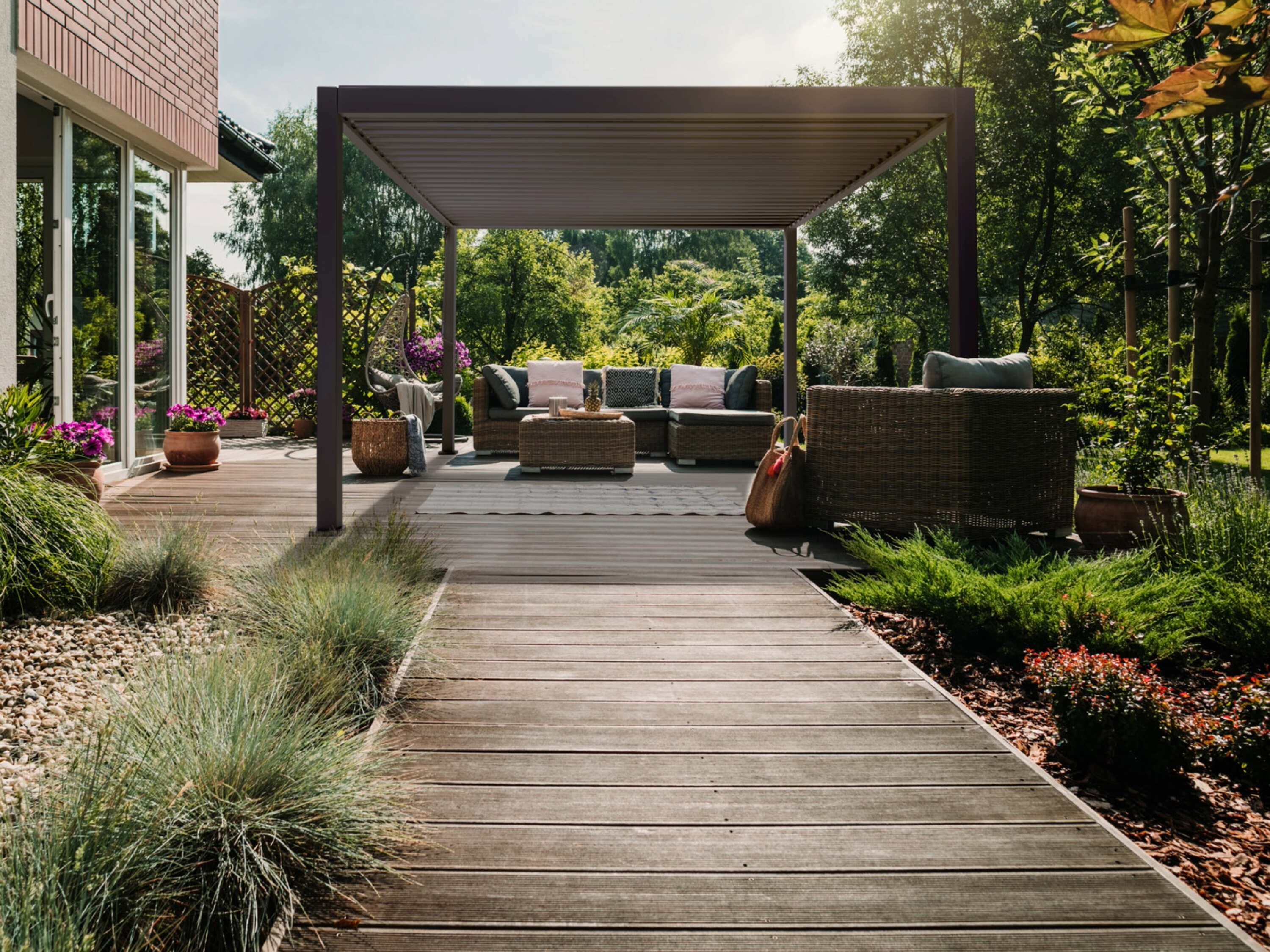 Mirador Deluxe overkapping - 360 x 400 cm - antraciet