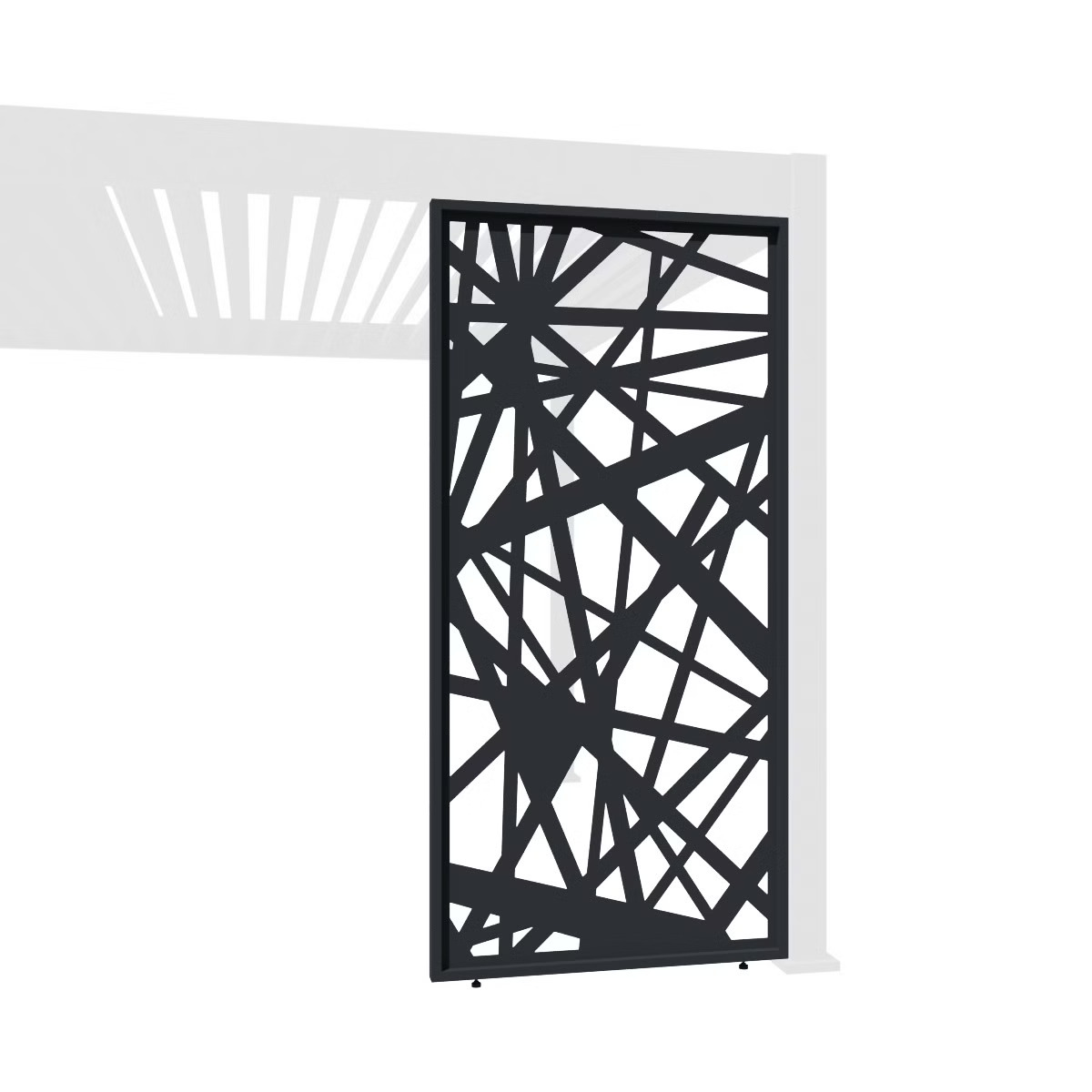 Orion shutterpaneel - Vast - abstract-design - 123 cm - Voor 4 meter zijkant - Wit