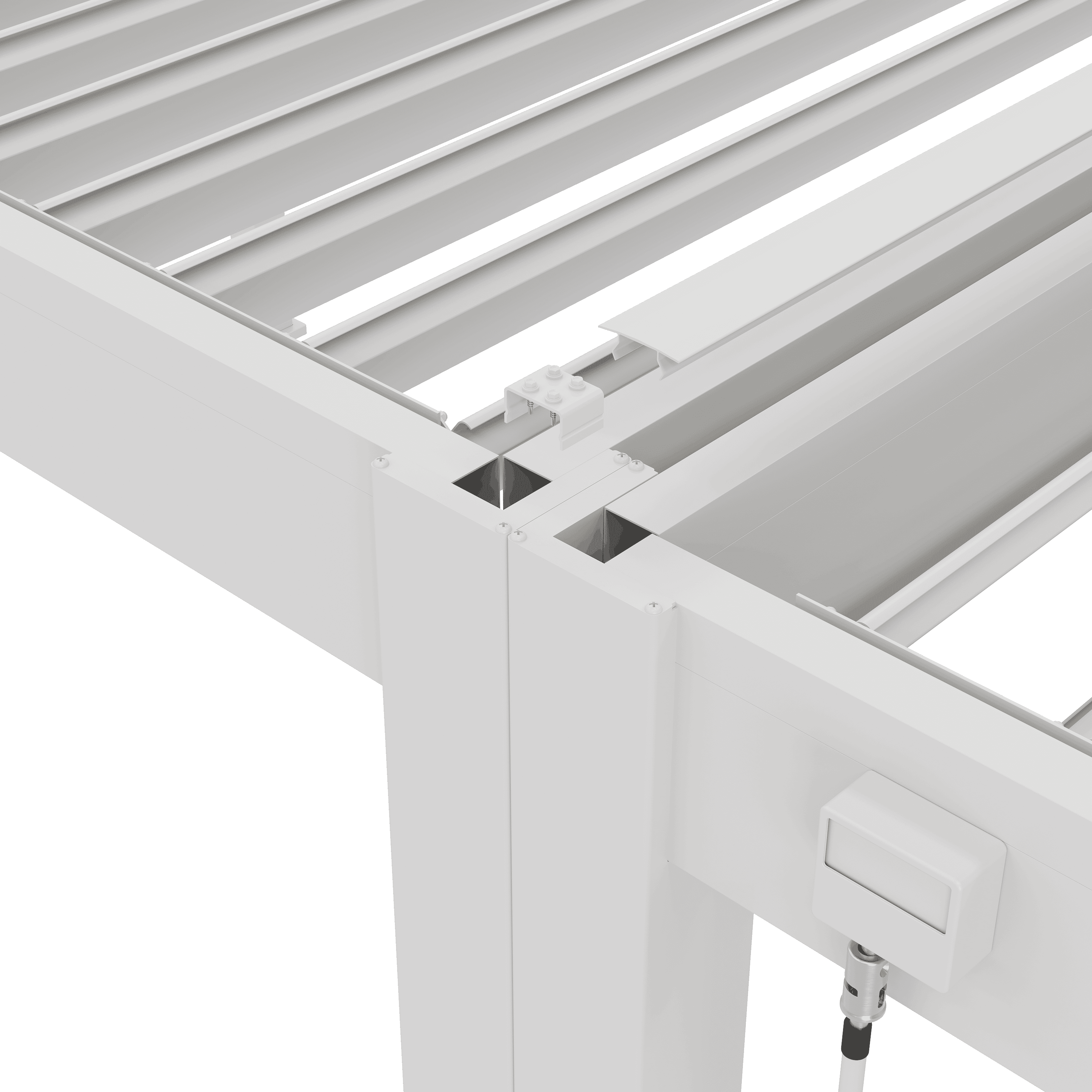 Orion verbindingsset - 300 cm -  Voor 3 meter zijkant - Wit