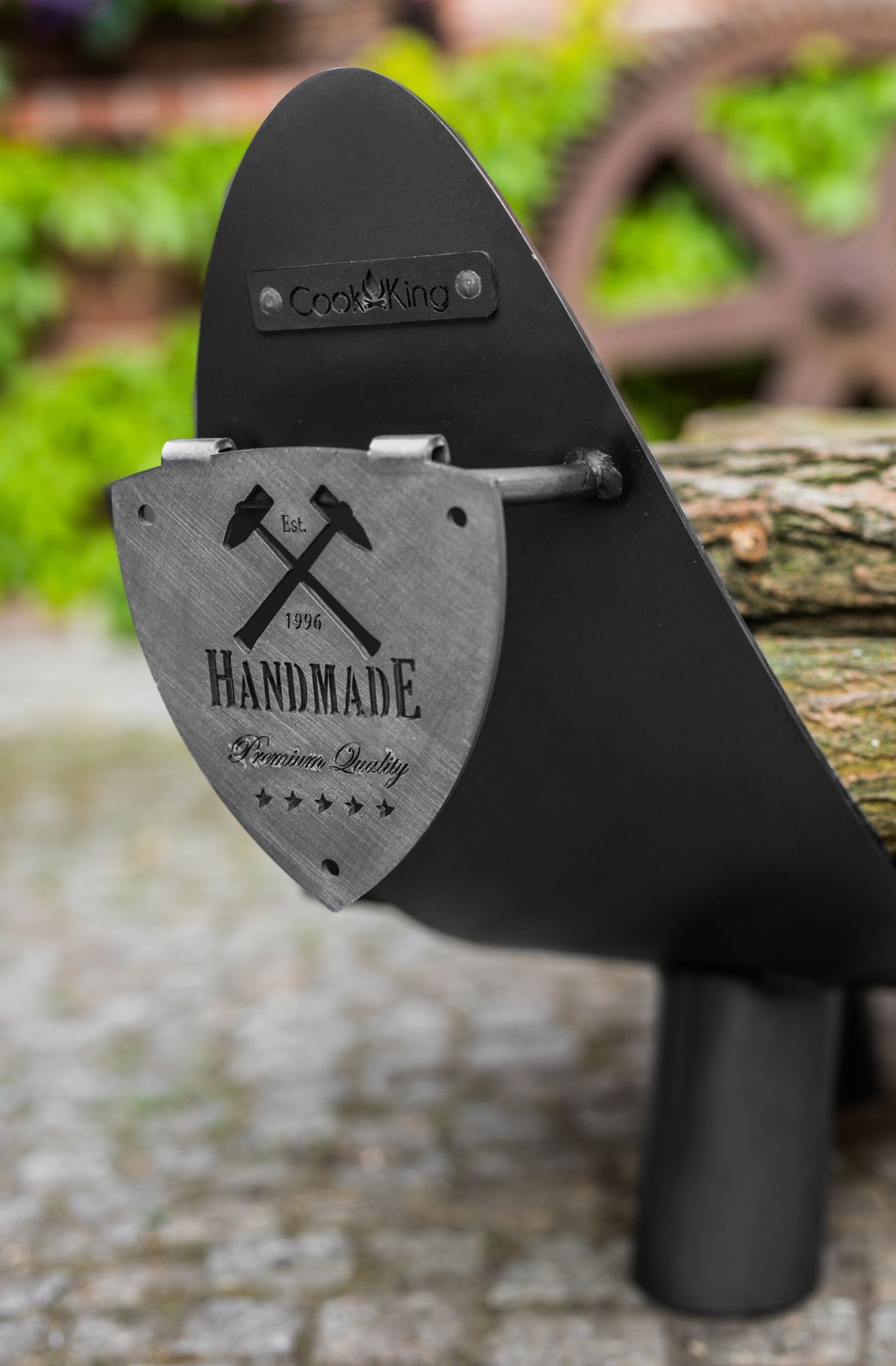 CookKing Mila houtopslag - 70 x 25 x 44 cm - zwart staal