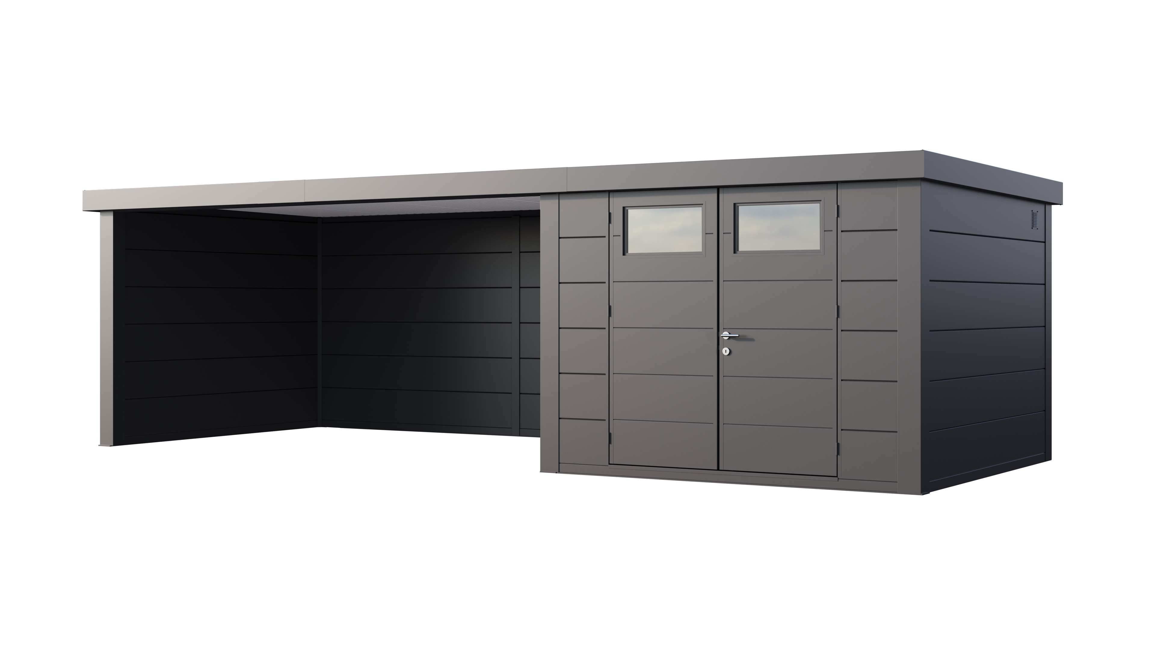 Telluria Classico 3330 tuinhuis - Inclusief dichte lounge links - 792 x 298 cm - antraciet