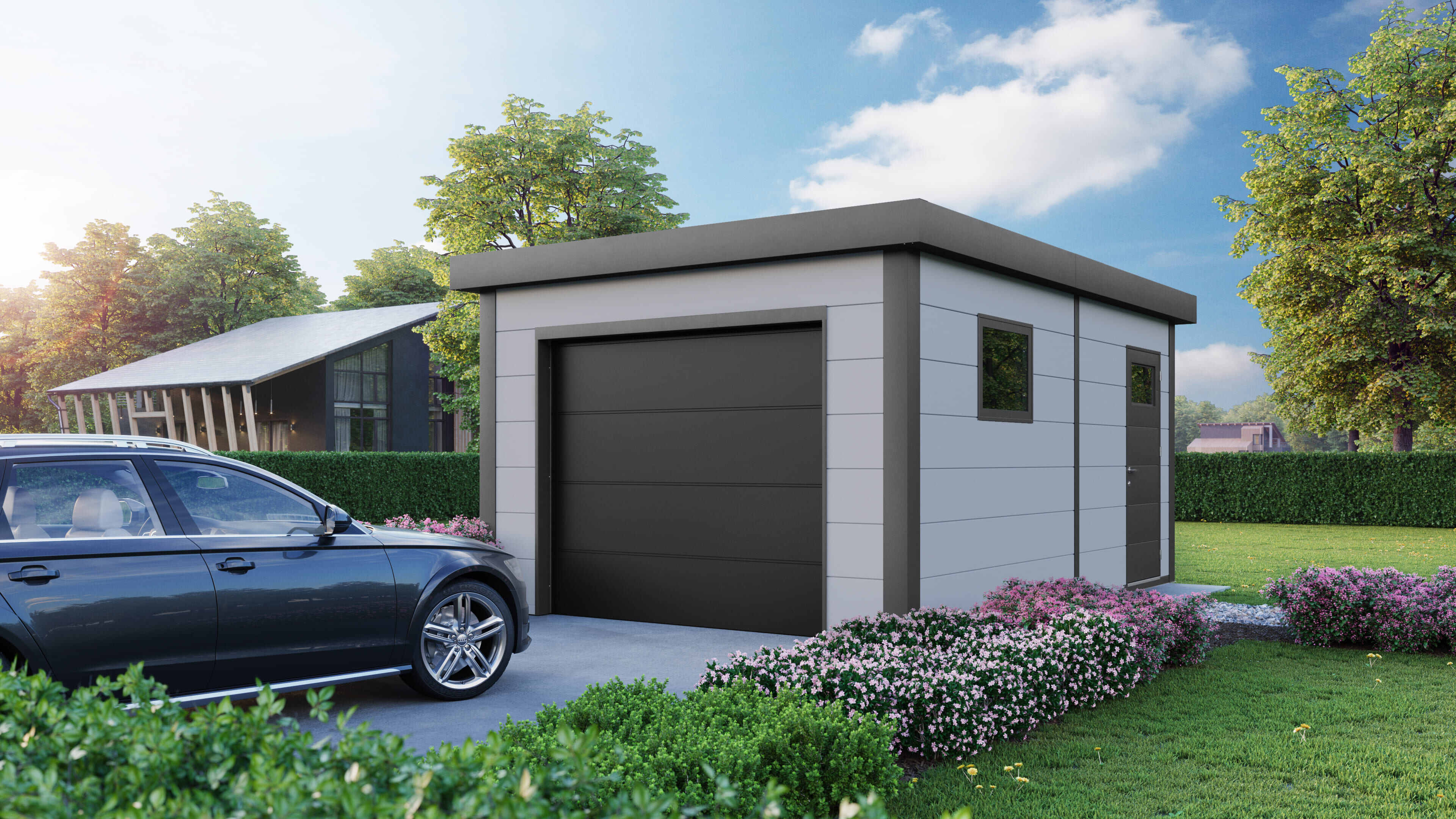 Telluria Garage 3654 - 538 x 358 cm - lichtgrijs/antraciet