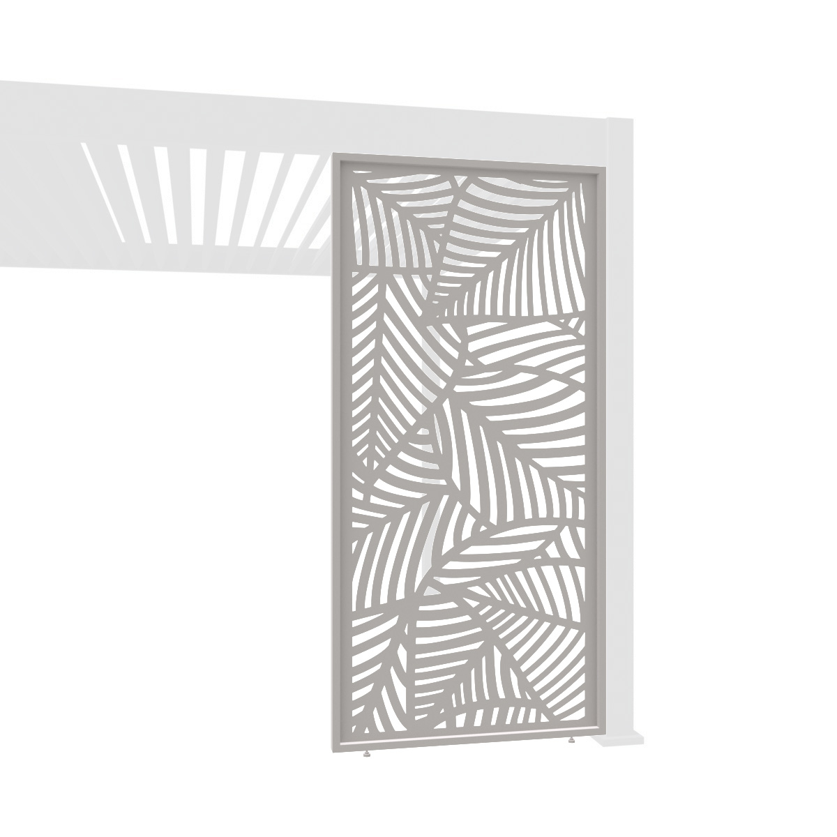 Orion shutterpaneel - Vast - blad-design - 113 cm - Voor 3,6 meter zijkant - Kiezelgrijs