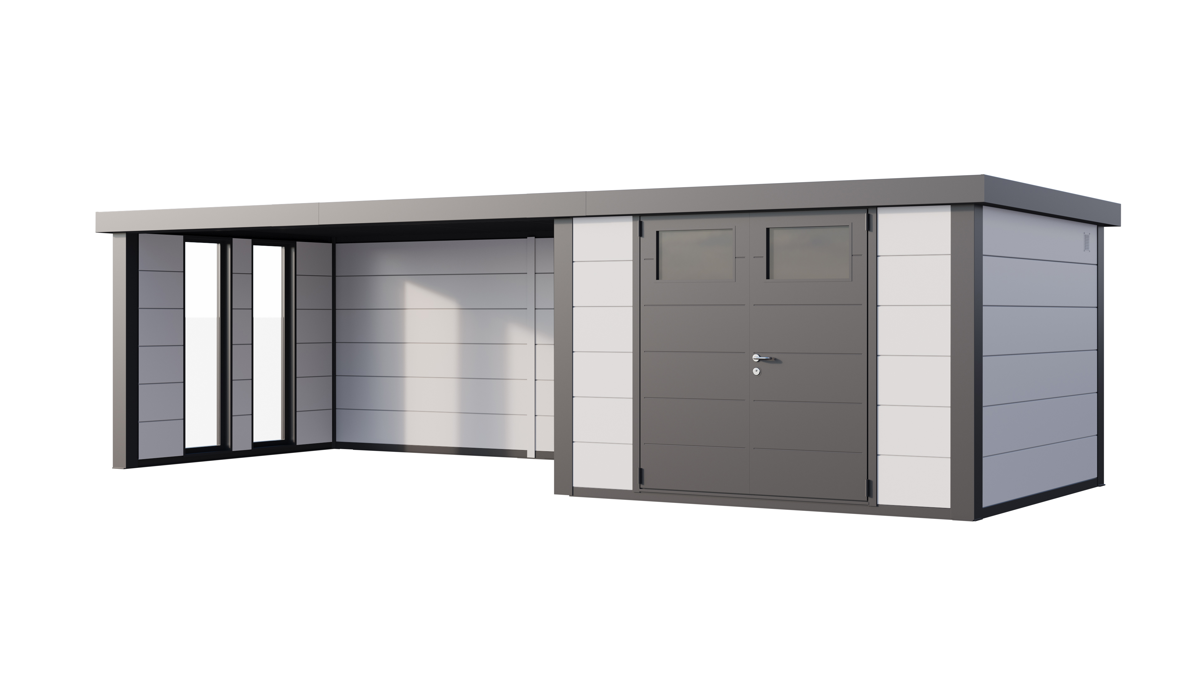 Telluria Classico 3330 tuinhuis - Inclusief dichte lounge links - 792 x 298 cm - wit