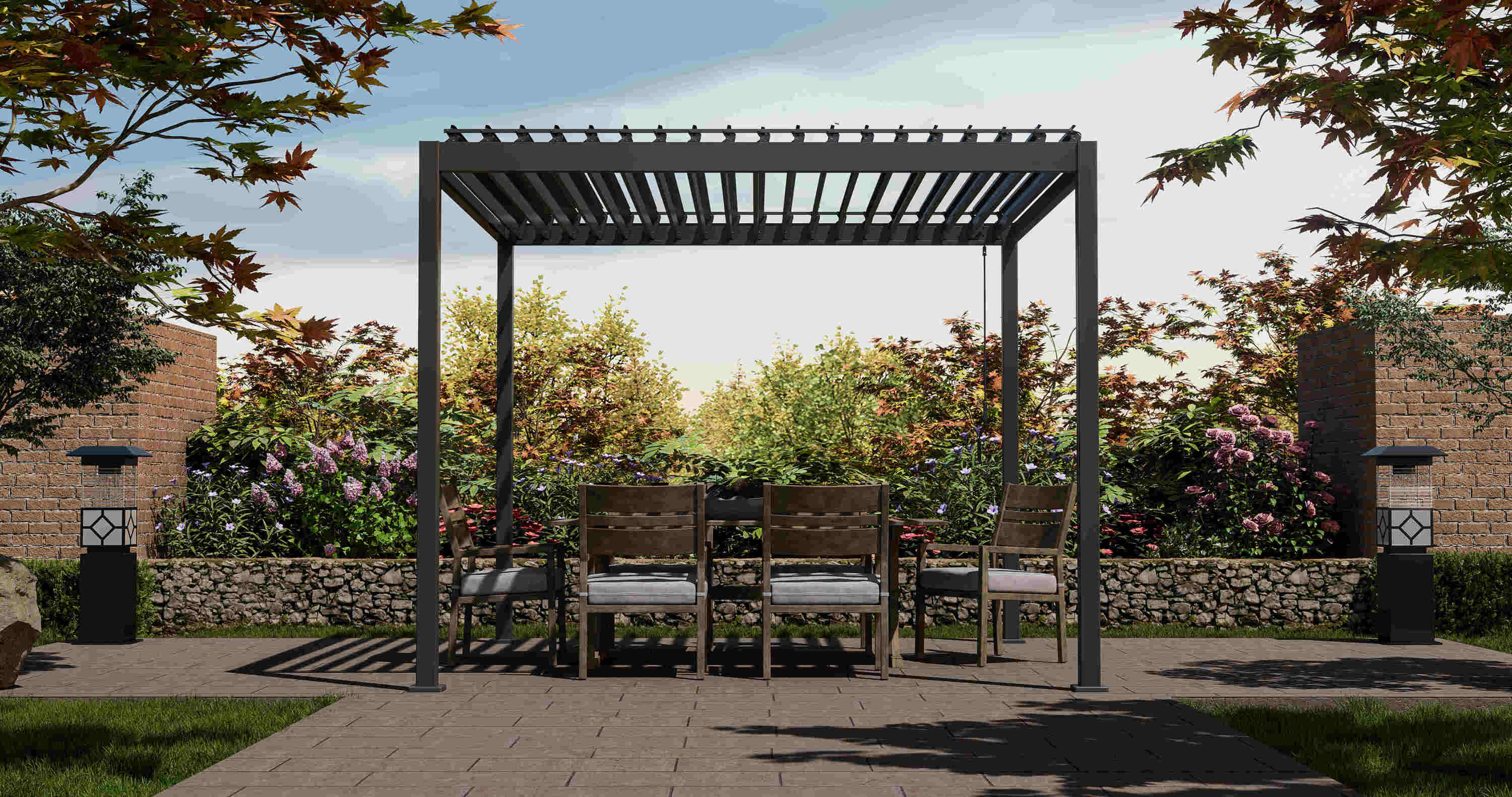 Mirador Basic overkapping - 300x360cm - Antraciet