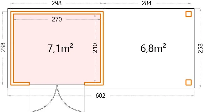 Telluria Classico 3024 tuinhuis inclusief open lounge - 582 x 238 cm - lichtgrijs/antraciet Telluria Classico 3024 tuinhuis inclusief open lounge - 582 x 238 cm - lichtgrijs/antraciet