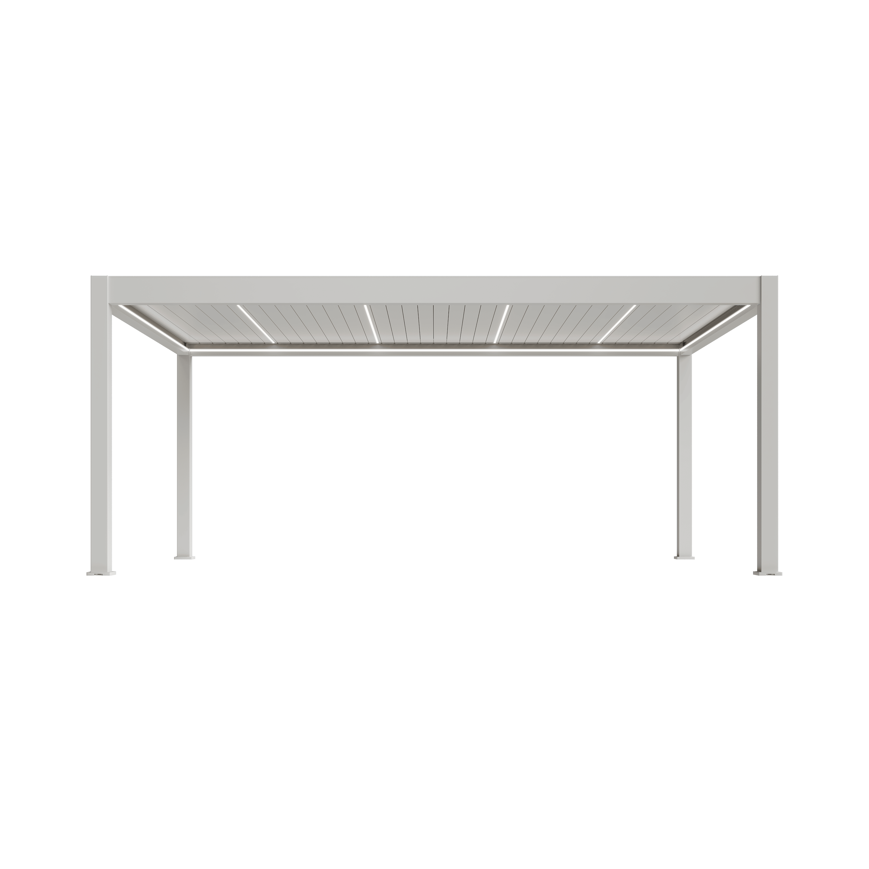 Orion Prestige overkapping - E-LED - 360x530 cm - Wit - Met elektrisch lamellendak en LED